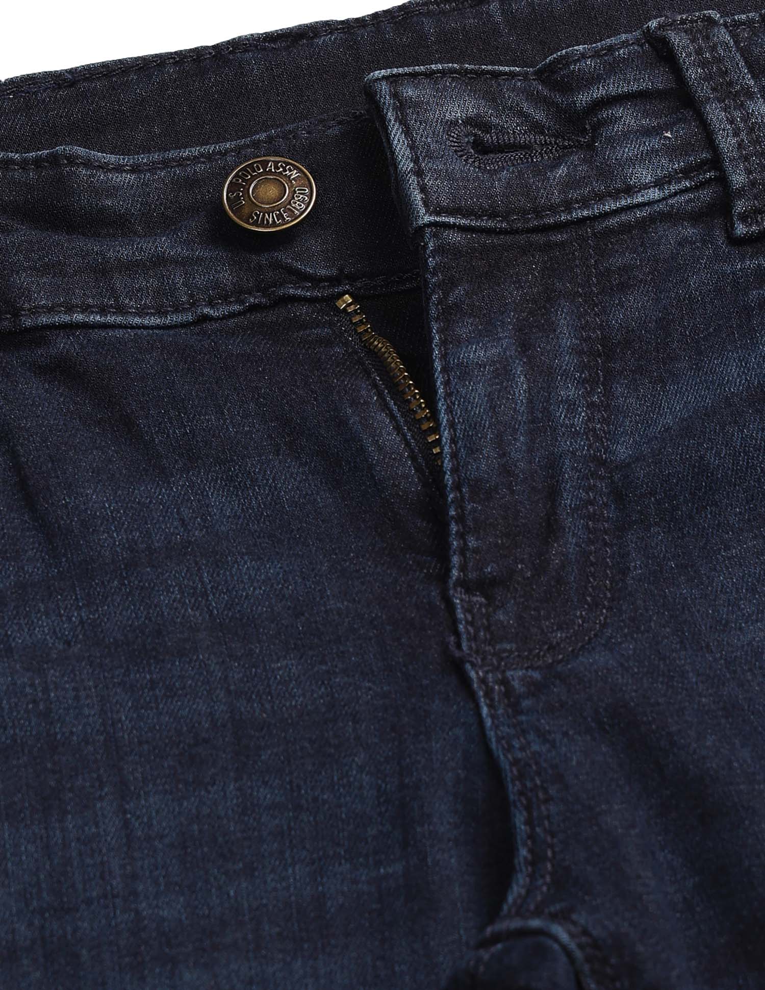 Boys Whiskered Slim Fit Jeans Dark Blue - U.S. POLO ASSN. | Large