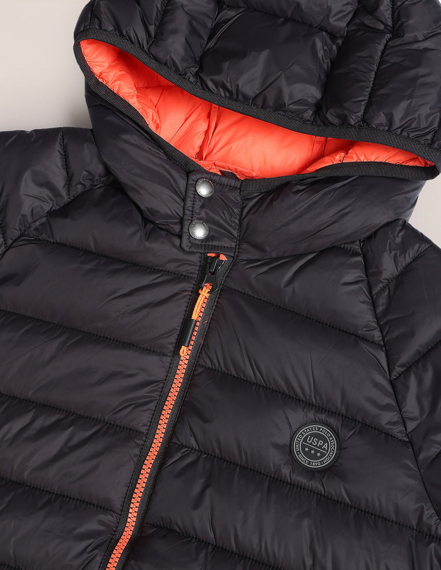 Hooded Puffer Jacket Black - U.S. POLO ASSN. | Large