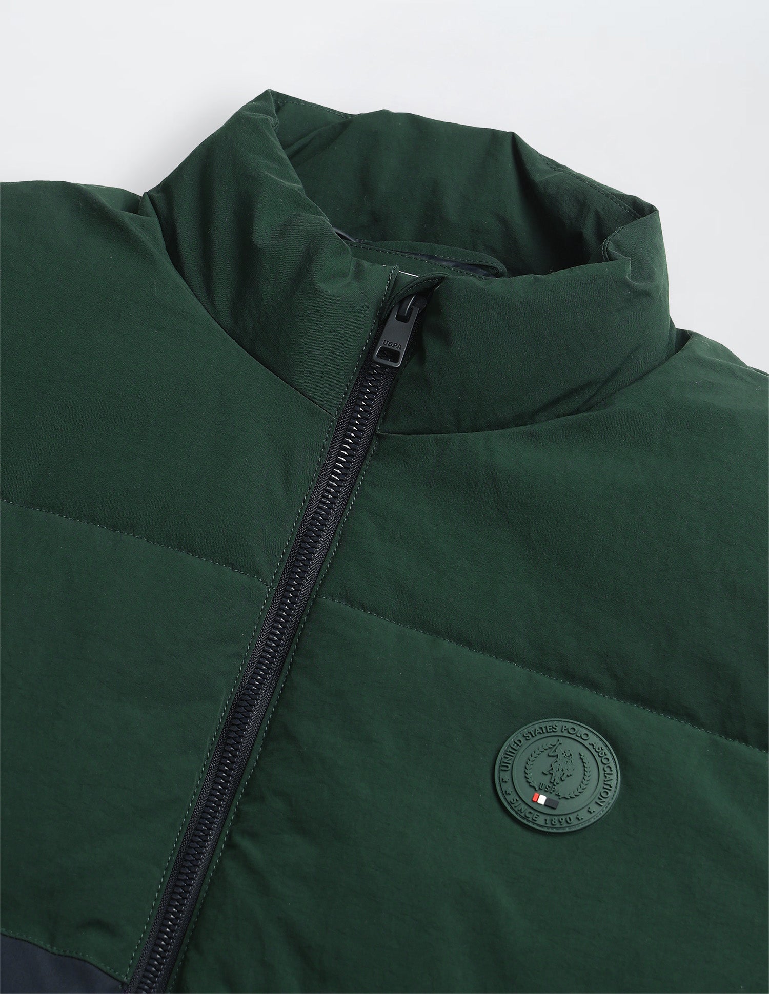 Colour Blocked Regular Fit Puffer Jacket Navy - U.S. Polo Assn. India | Large