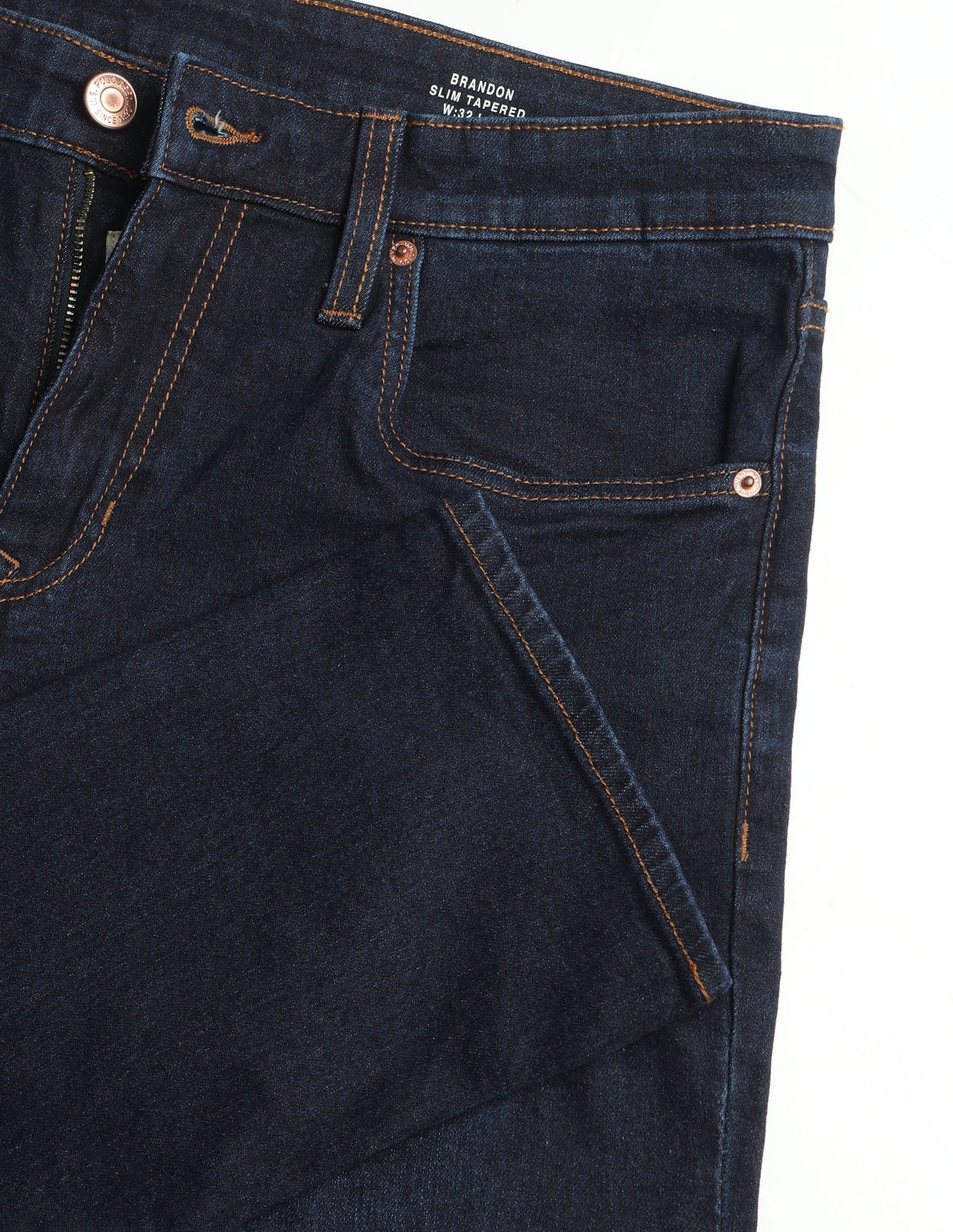 Harold Slim Straight Fit Blue Jeans Dark Indigo - U.S. Polo Assn. India | Large
