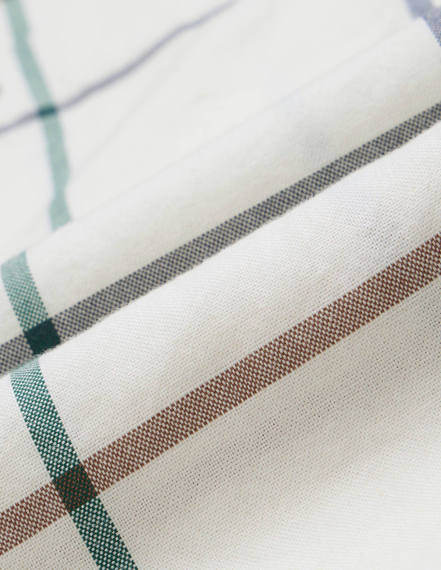 Windowpane Checked Tailored Fit Shirt Ivory - U.S. POLO ASSN. | Large