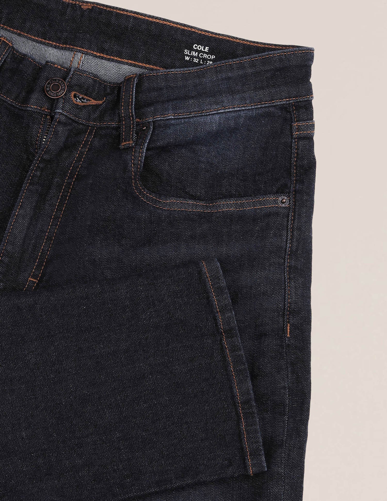 Cole Comfort Cropped Fit Blue Jeans Blue - U.S. Polo Assn. India | Large