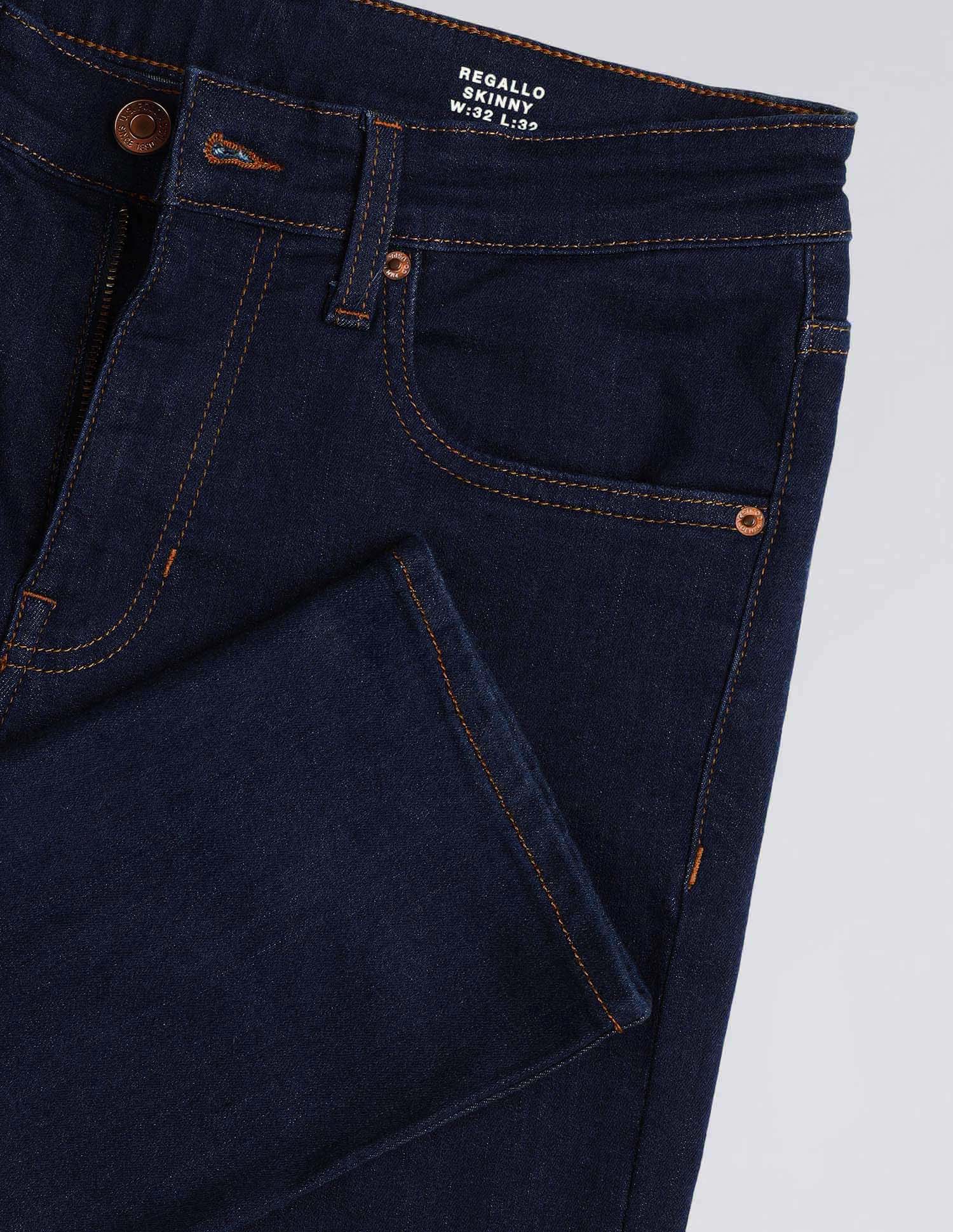 Regallo Skinny Fit Blue Jeans Dark Blue - U.S. Polo Assn. India | Large