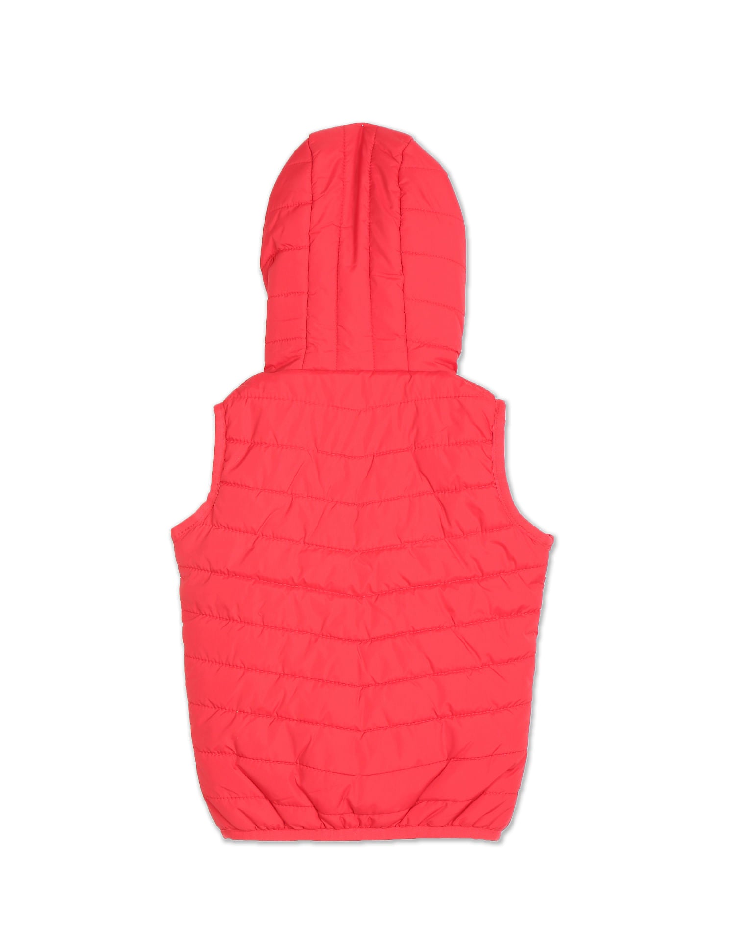 Sleeveless Hood Puffer Jacket Red - U.S. Polo Assn. India | Large