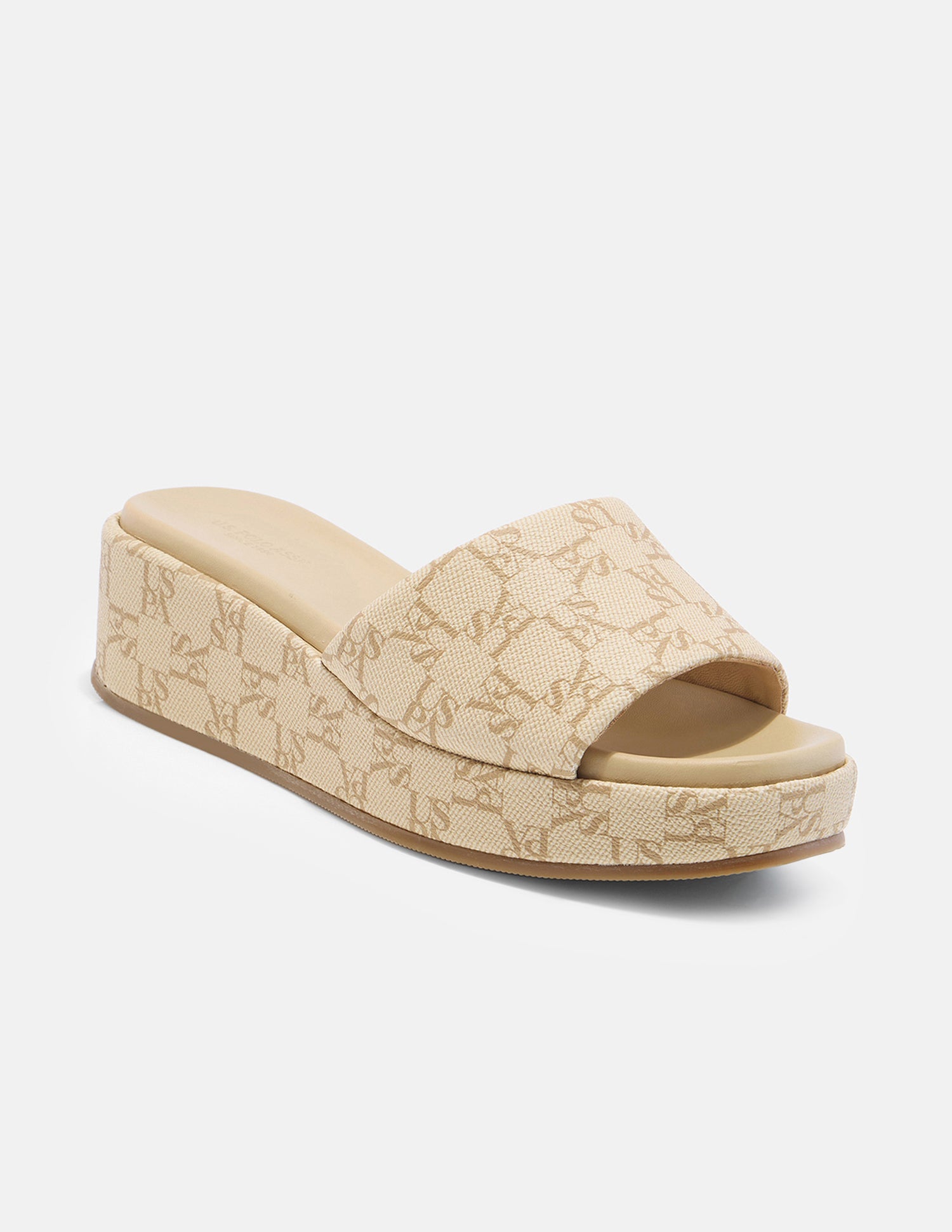 Broad Strap Tiana Platform Heels Beige - U.S. Polo Assn. India | Large