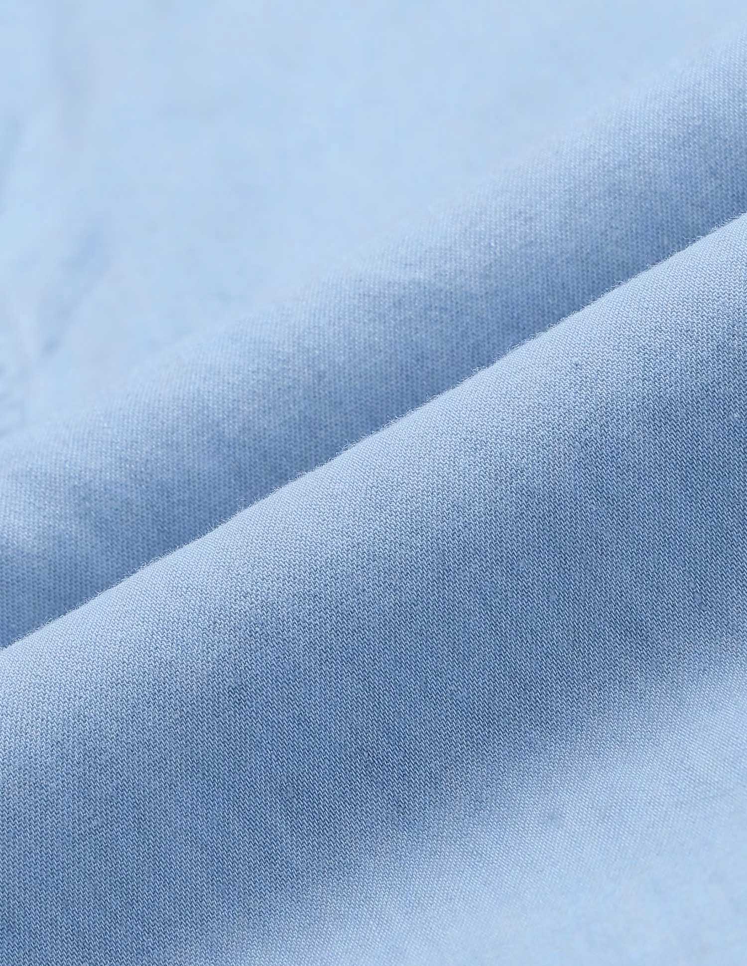 Twill Slim Fit Mandarin Shirt Light Indigo - U.S. POLO ASSN. | Large