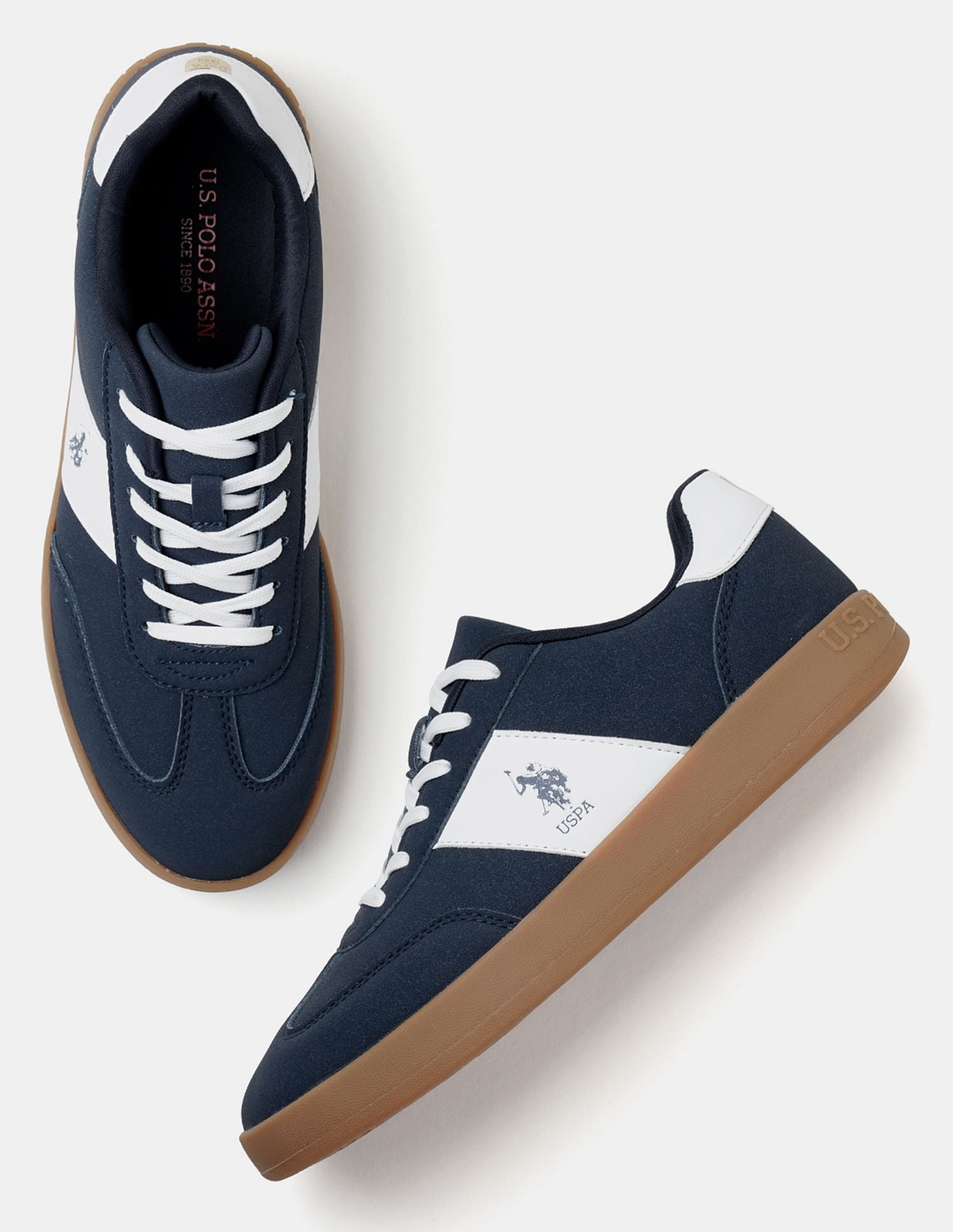 Men Skylar Colour Blocked Sneakers Navy - U.S. Polo Assn. India | Large