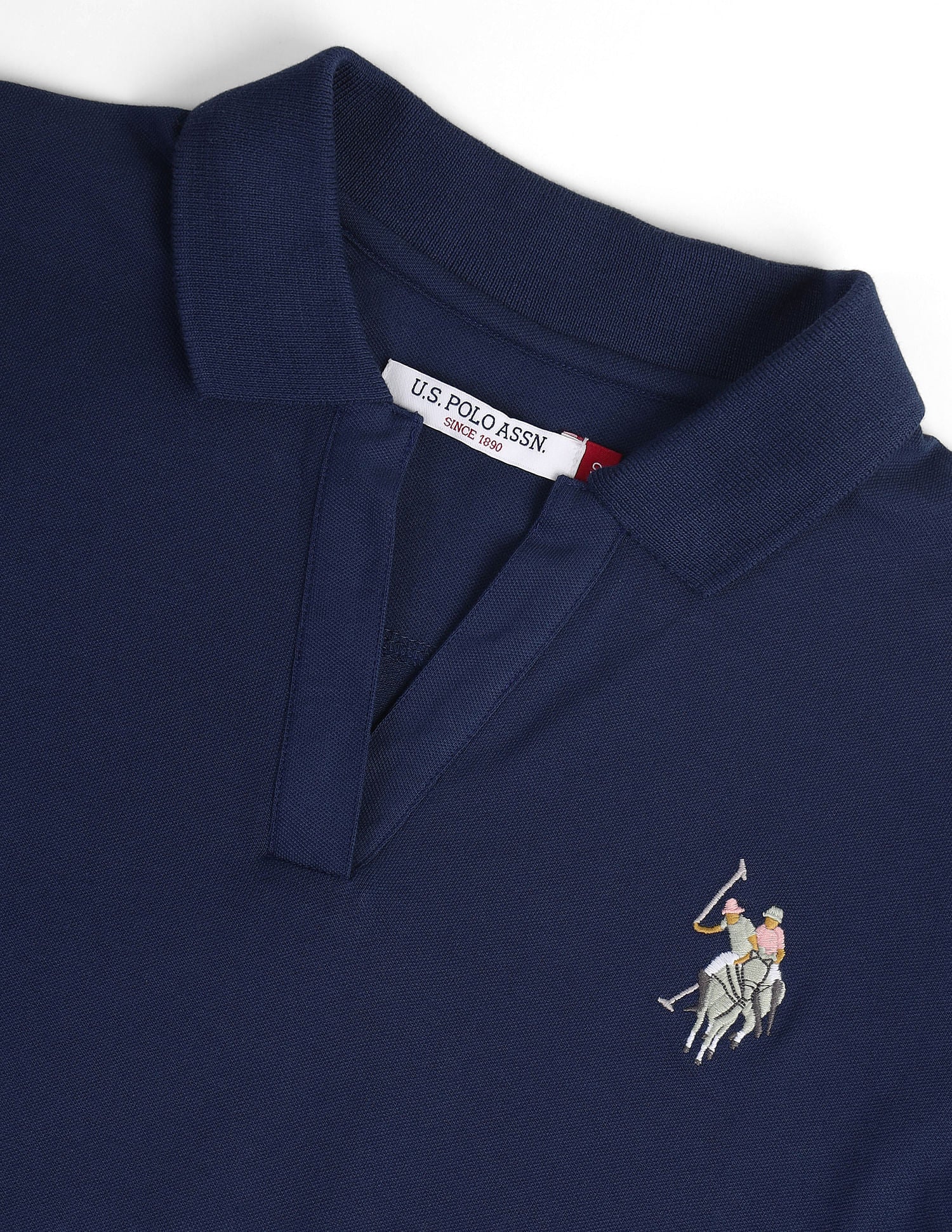 Cotton Stretch Boxy Polo Shirt Navy - U.S. POLO ASSN. | Large