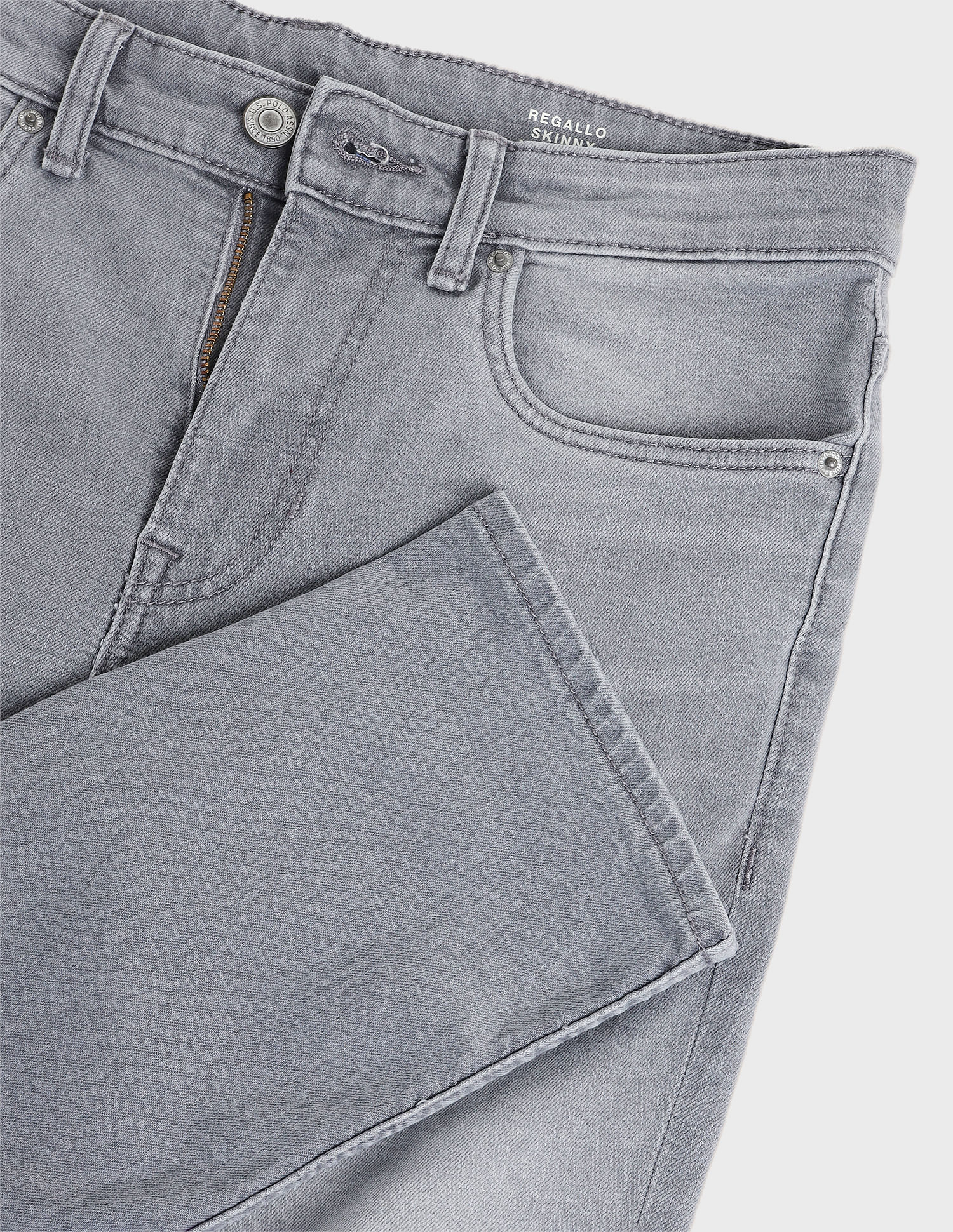 Regallo Skinny Fit Grey Jeans Grey - U.S. Polo Assn. India | Large