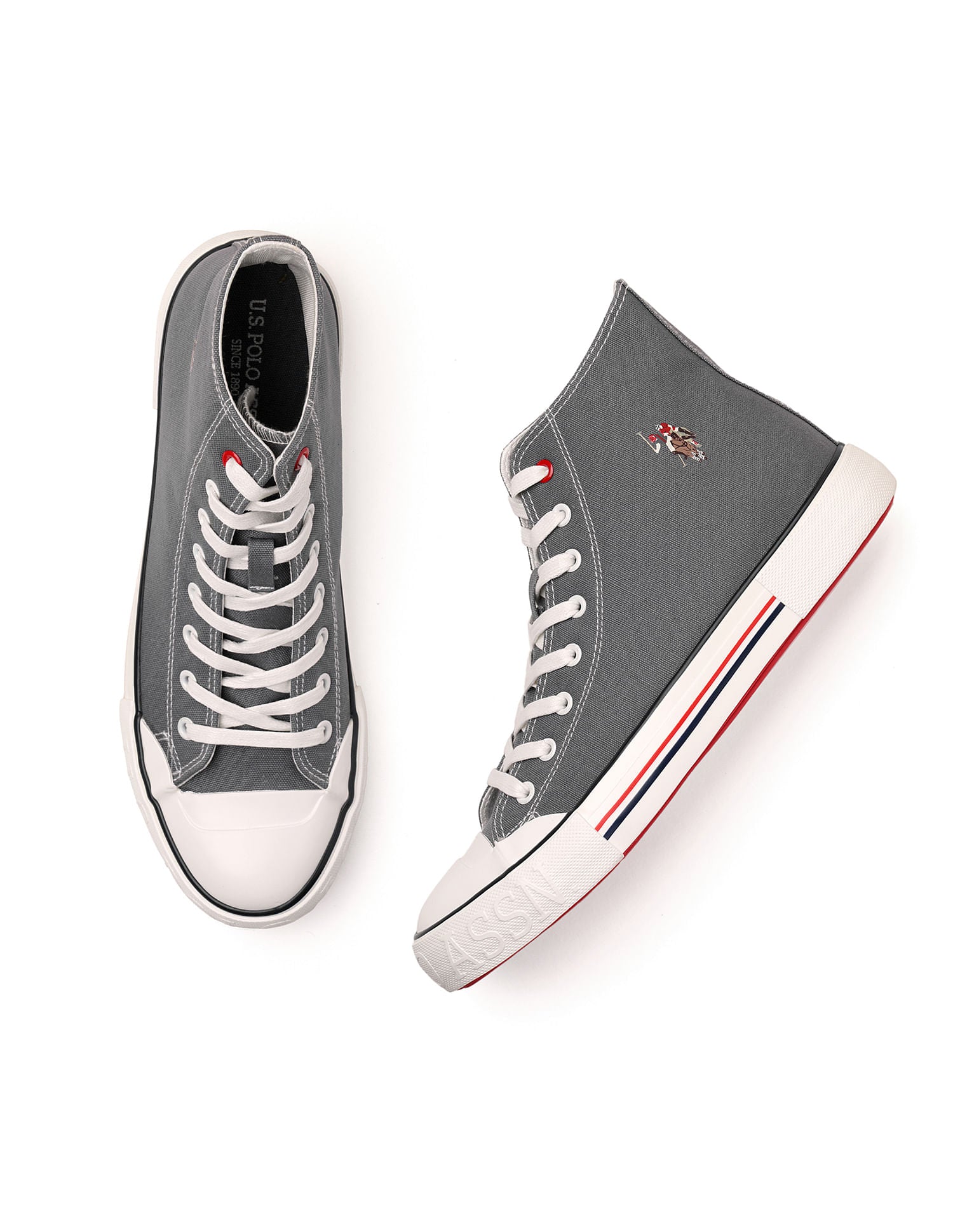 Men Vlair Grey Classics Sneakers Grey - U.S. POLO ASSN. | Large