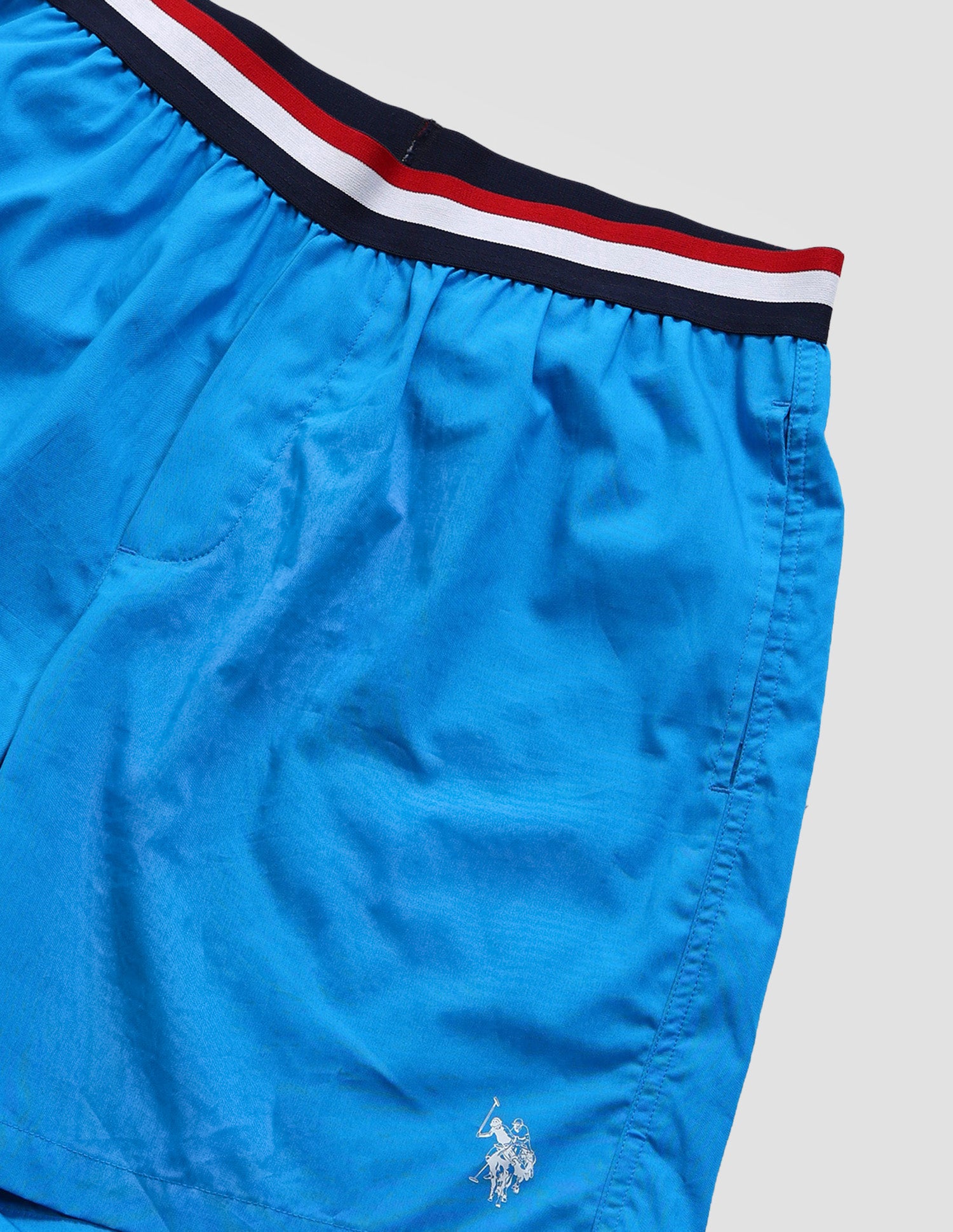 Solid Pure Cotton Boxers - Pack Of 1 Blue - U.S. POLO ASSN. | Large