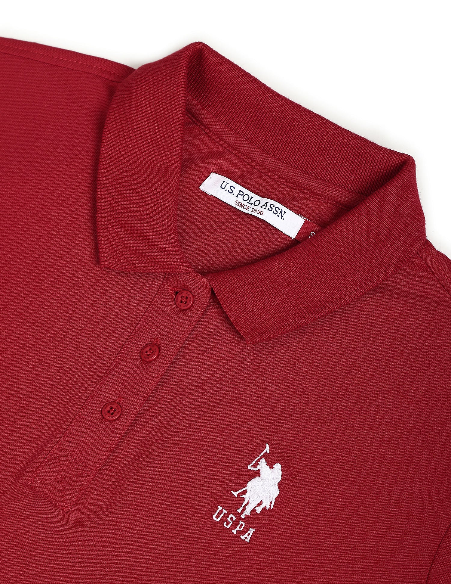 Boxy Crop Polo Shirt Red - U.S. POLO ASSN. | Large
