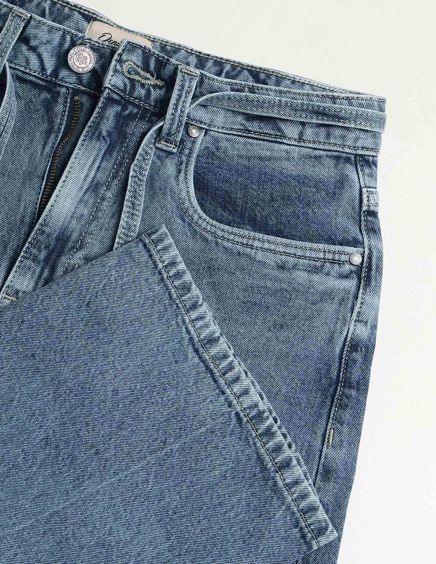 High Rise Straight Fit Jeans Blue - U.S. Polo Assn. India | Large