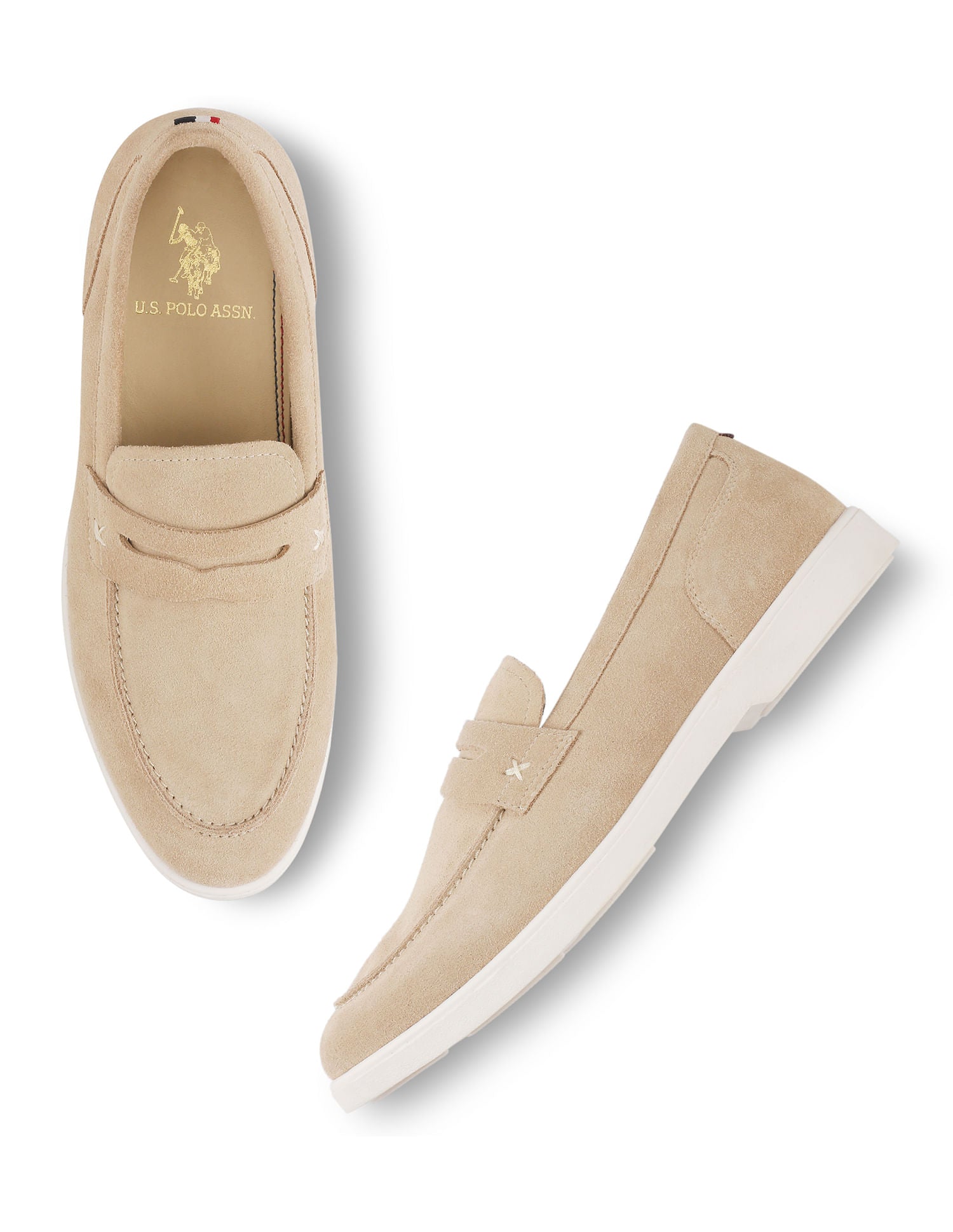 Men Morven Leather Loafers Beige - U.S. Polo Assn. India | Large