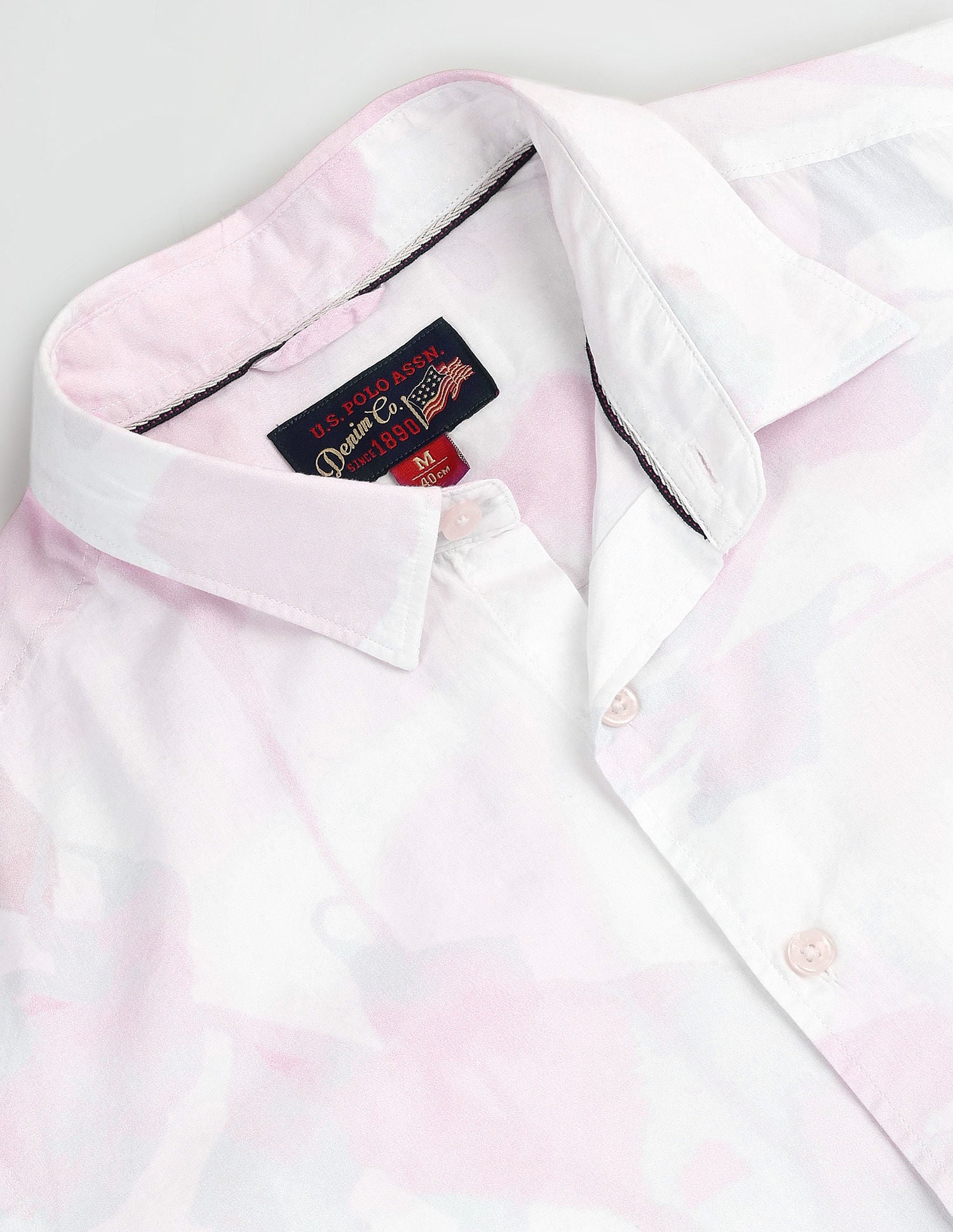 Short Sleeve Slim Fit Floral Shirt Peach - U.S. POLO ASSN. | Large