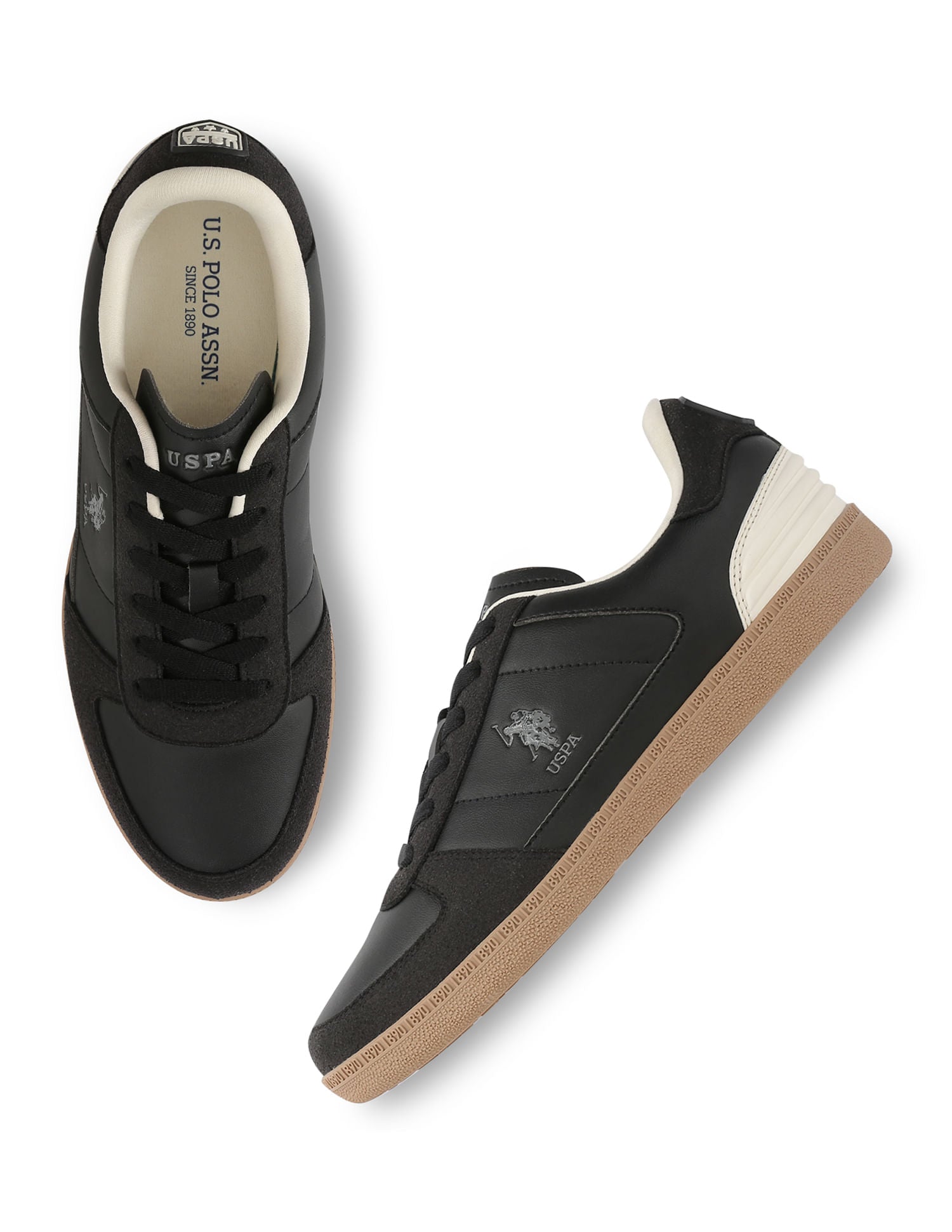 Men Round Toe Terrace Sneakers Black - U.S. POLO ASSN. | Large