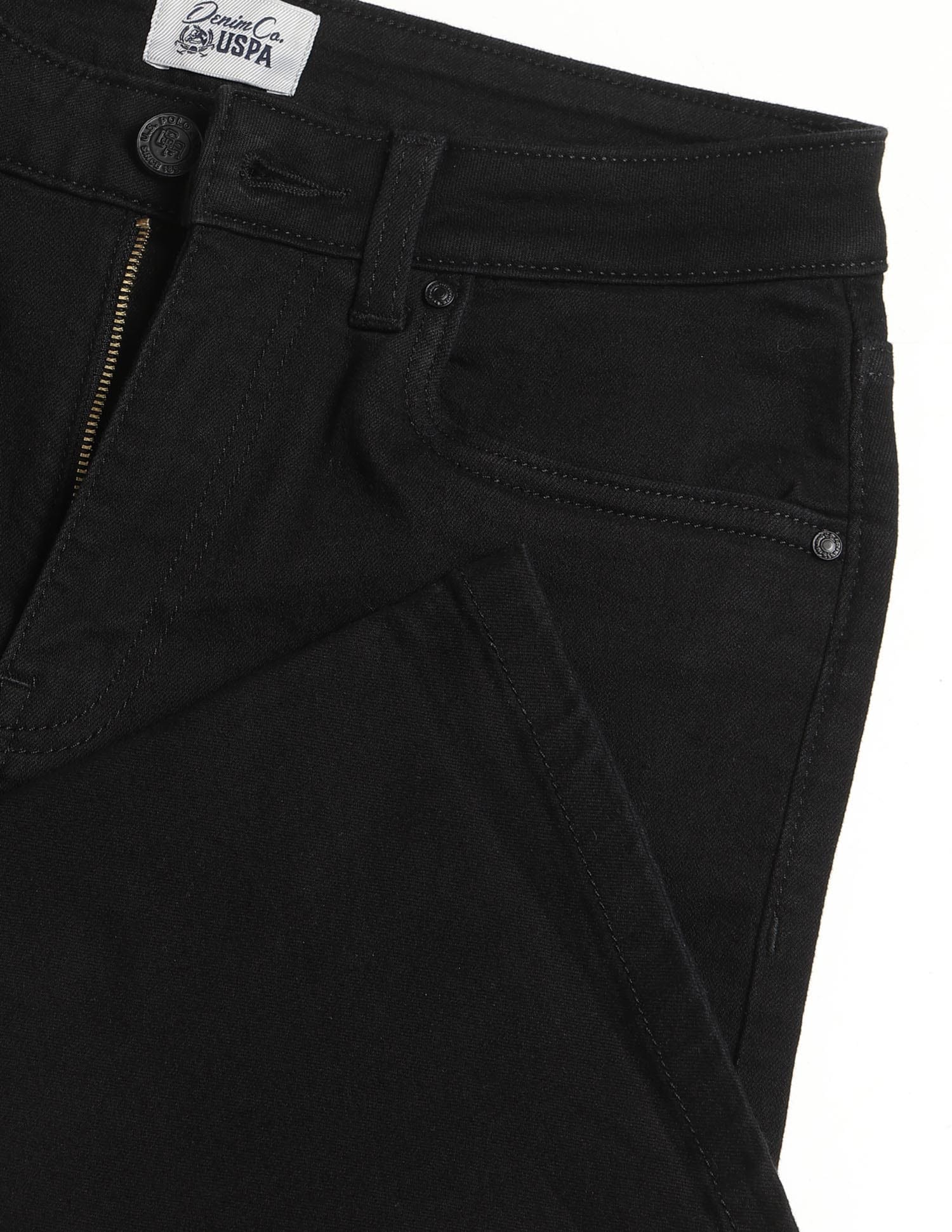 High Rise Flared Fit Jeans Black - U.S. Polo Assn. India | Large