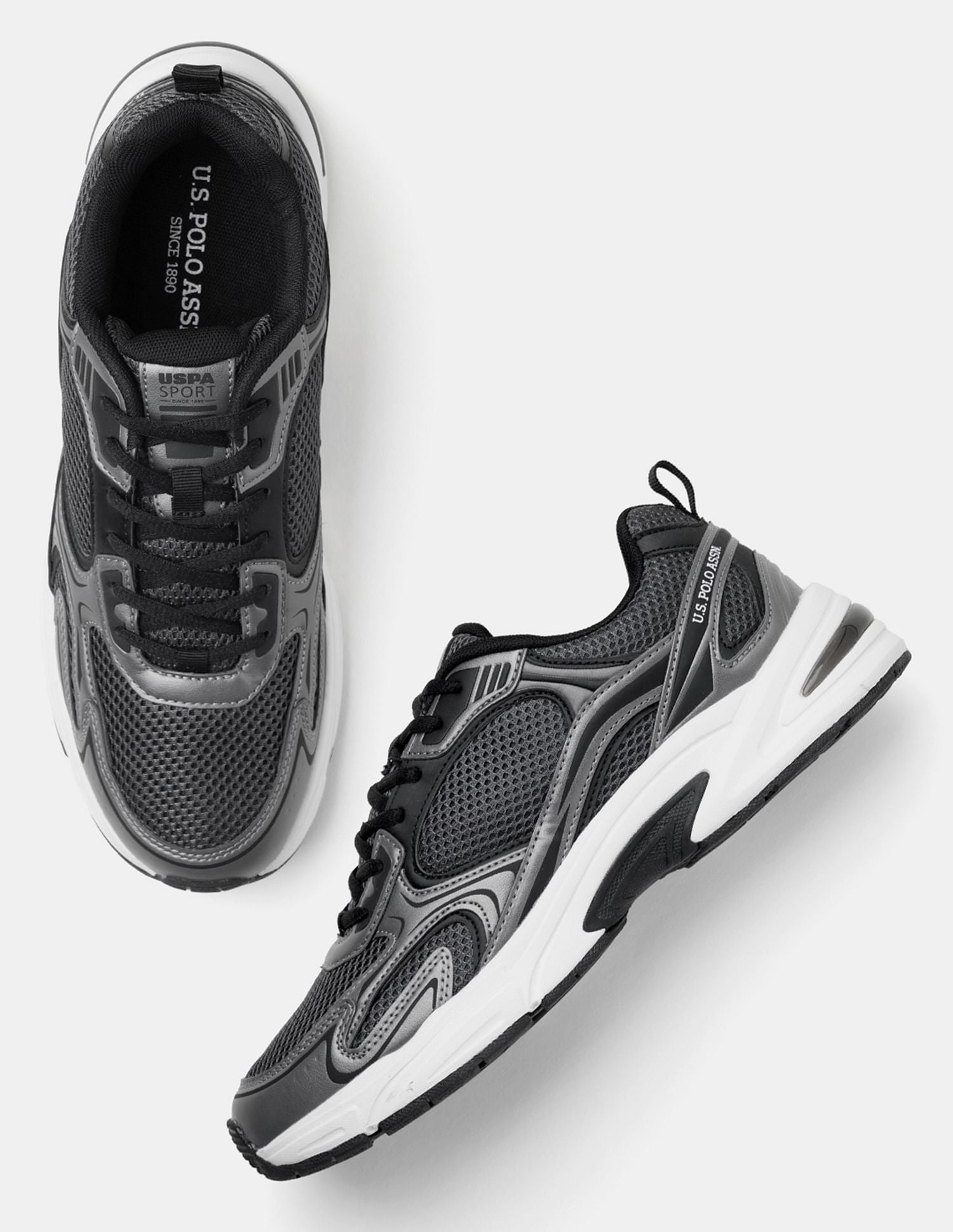 Men Santiago Colour Blocked Sneakers Grey - U.S. POLO ASSN. | Large