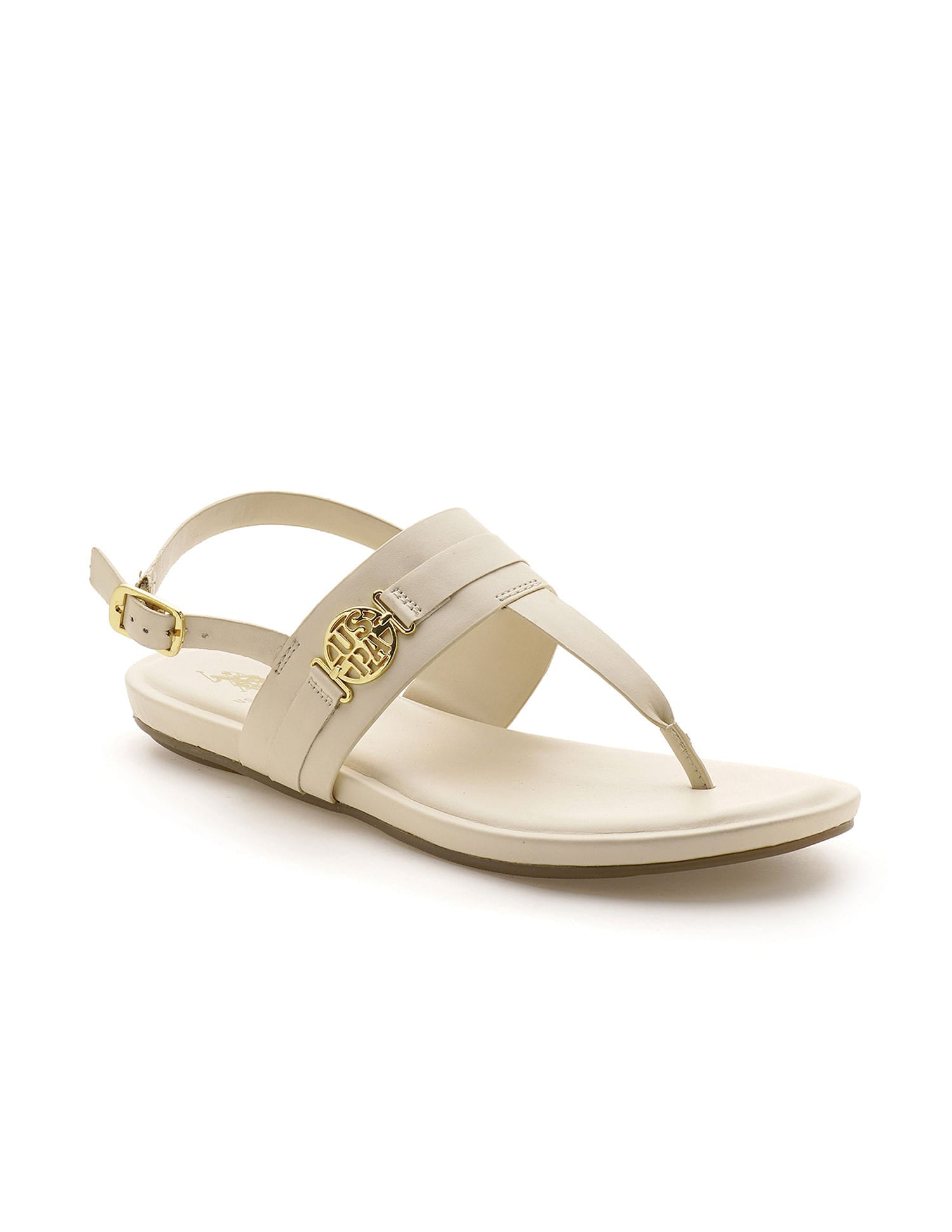 Ivy Beige Lightweight Footbed Flats Beige - U.S. Polo Assn. India | Large