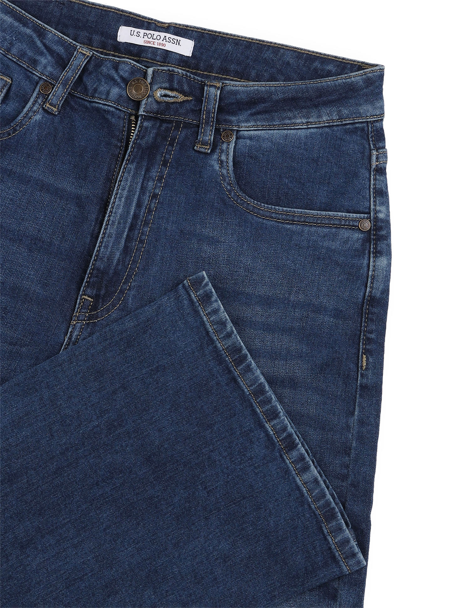 High Rise Wide Leg Jeans Blue - U.S. Polo Assn. India | Large