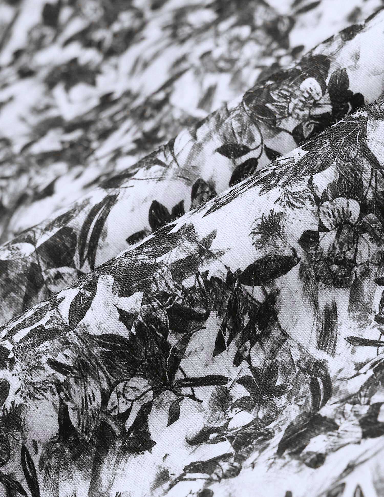 Floral Printed Satin Shirt Brown - U.S. POLO ASSN. | Large