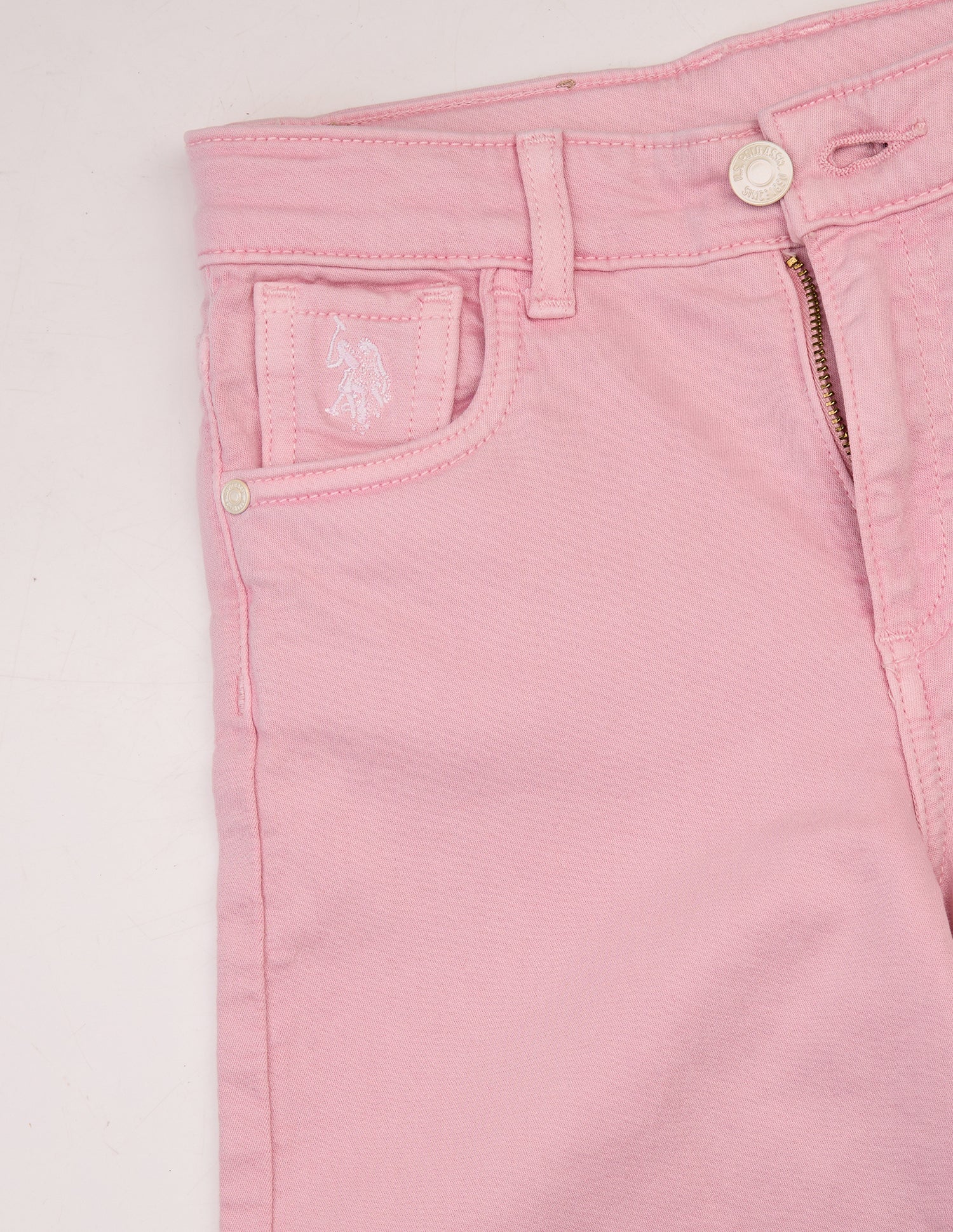 Wide Leg Fit Pink Jeans Pink - U.S. Polo Assn. India | Large