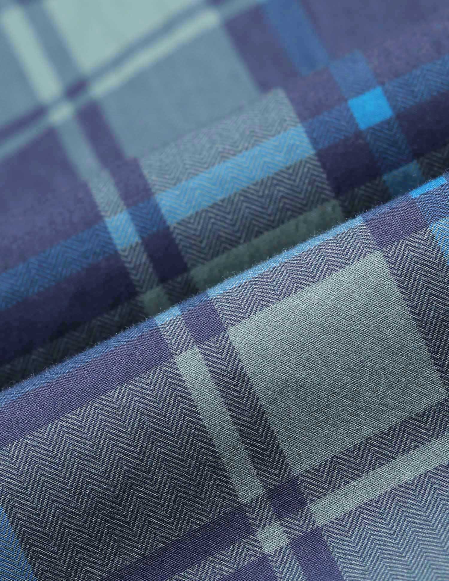 Tartan Check Cotton Shirt Navy - U.S. POLO ASSN. | Large