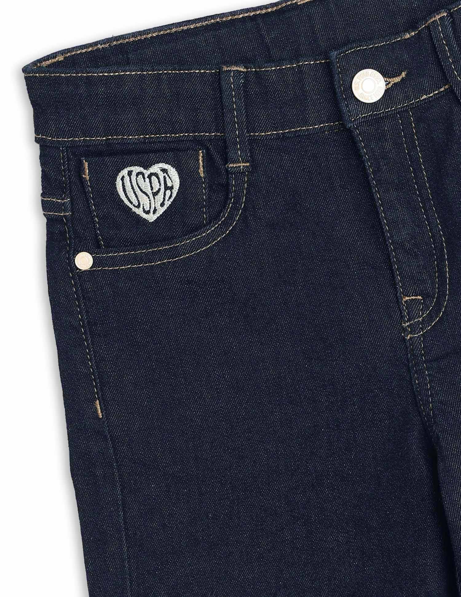 Girls Bootcut Fit Blue Jeans Blue - U.S. POLO ASSN. | Large
