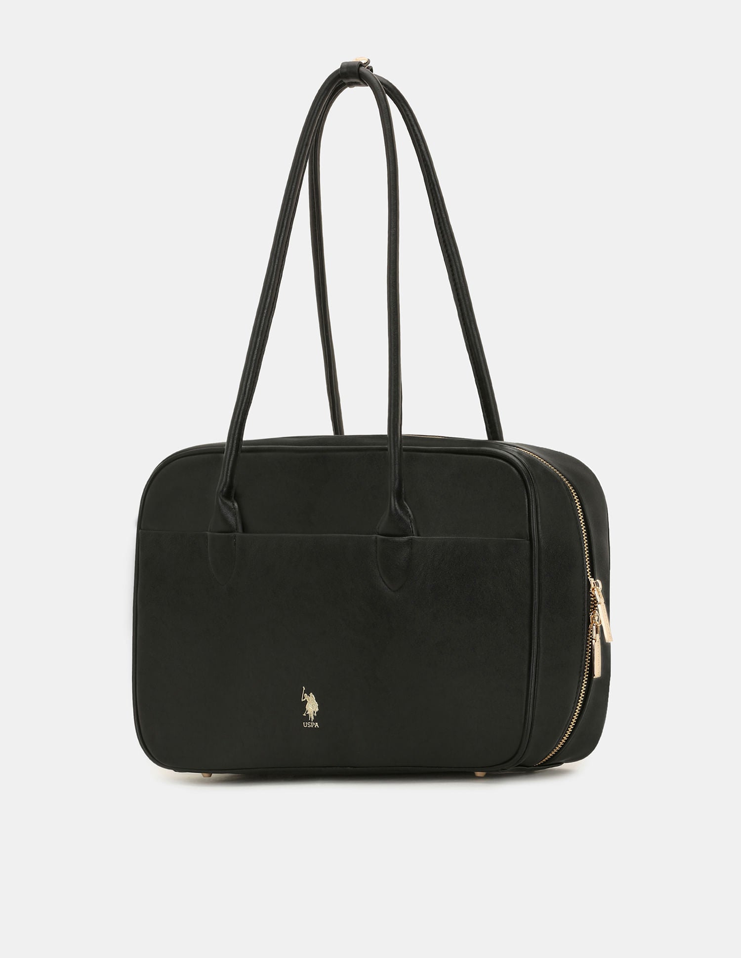 Women Blynn Compact Work Satchel Bag with Inner Pockets Black - U.S. POLO ASSN. | Large