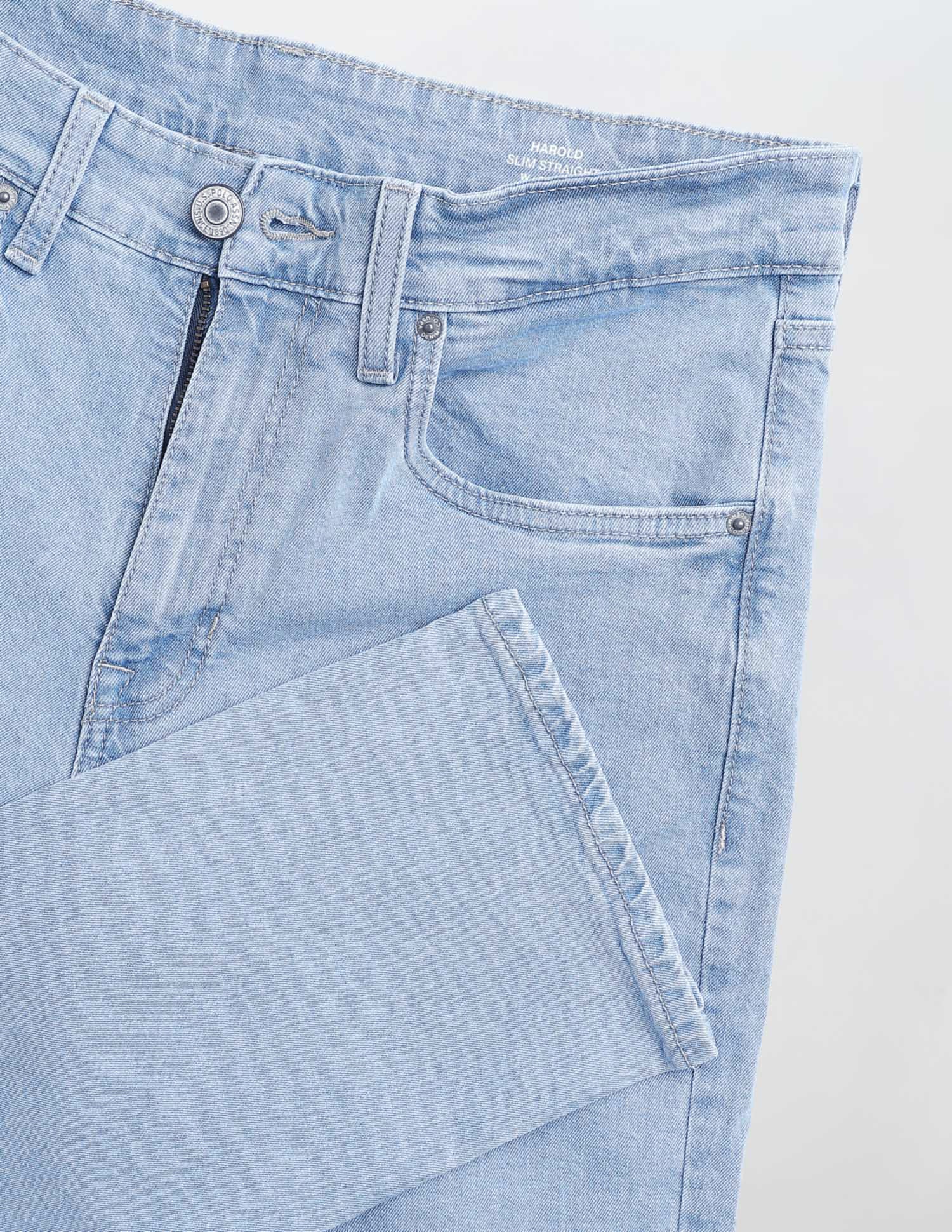 Harold Slim Straight Blue Jeans Blue - U.S. POLO ASSN. | Large