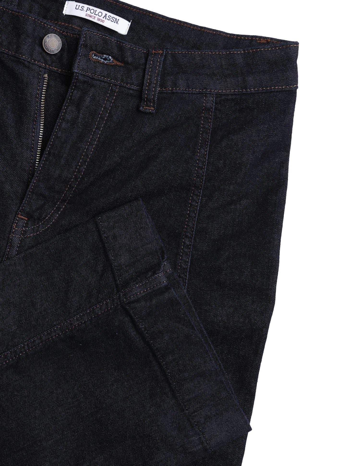 High Rise Straight Fit Jeans Blue - U.S. POLO ASSN. | Large