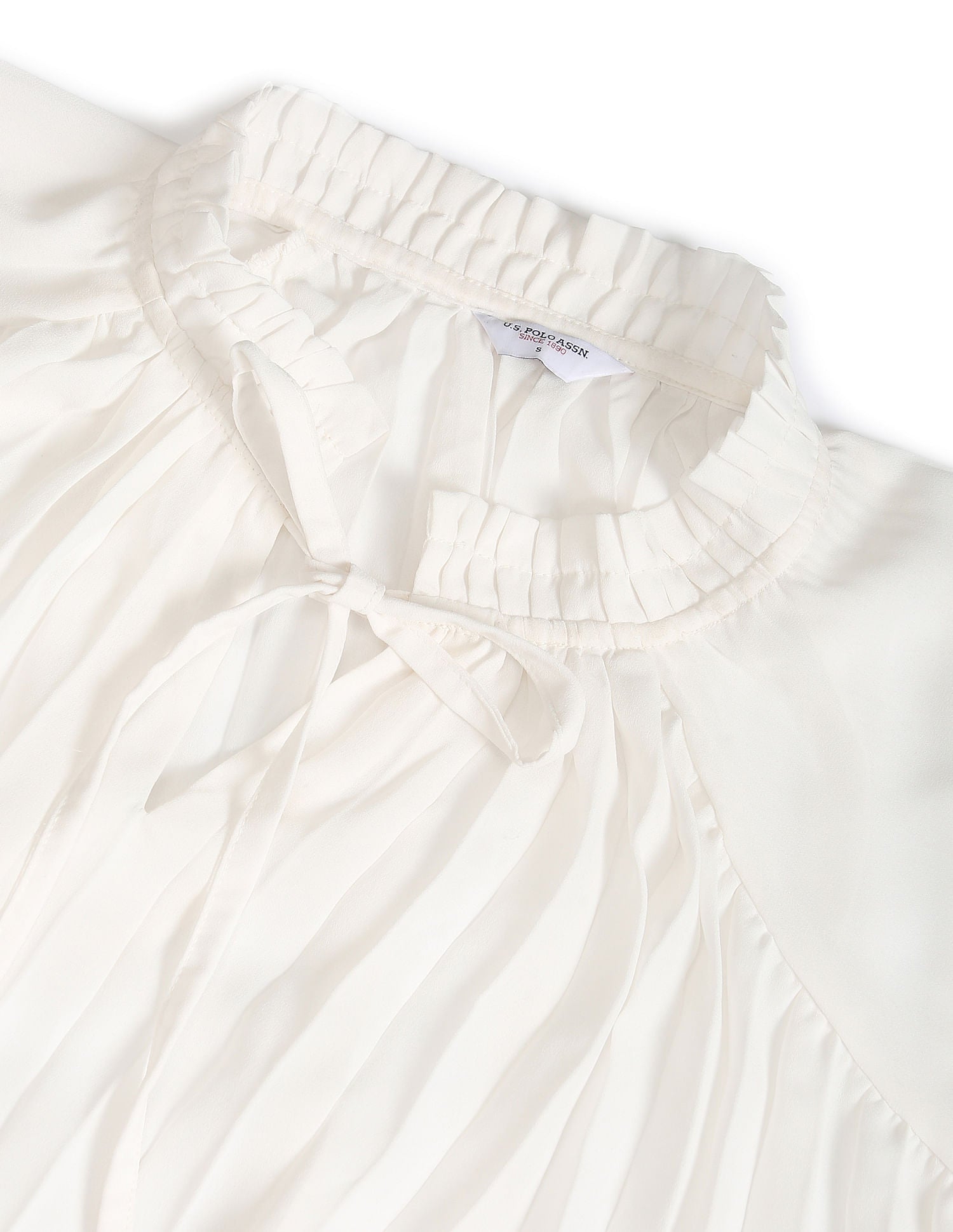 Raglan Sleeve Pleated Top White - U.S. Polo Assn. India | Large