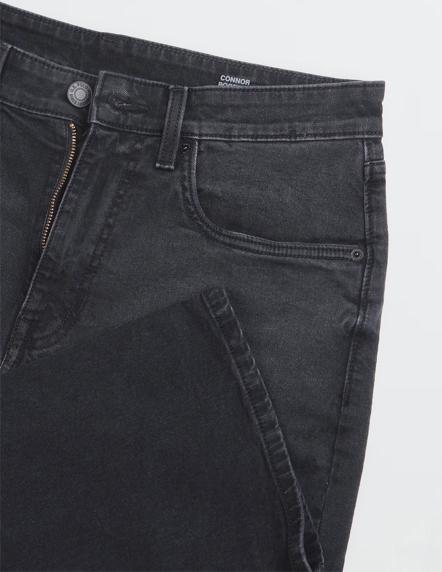 Connor Bootcut Fit Black Jeans Black - U.S. Polo Assn. India | Large