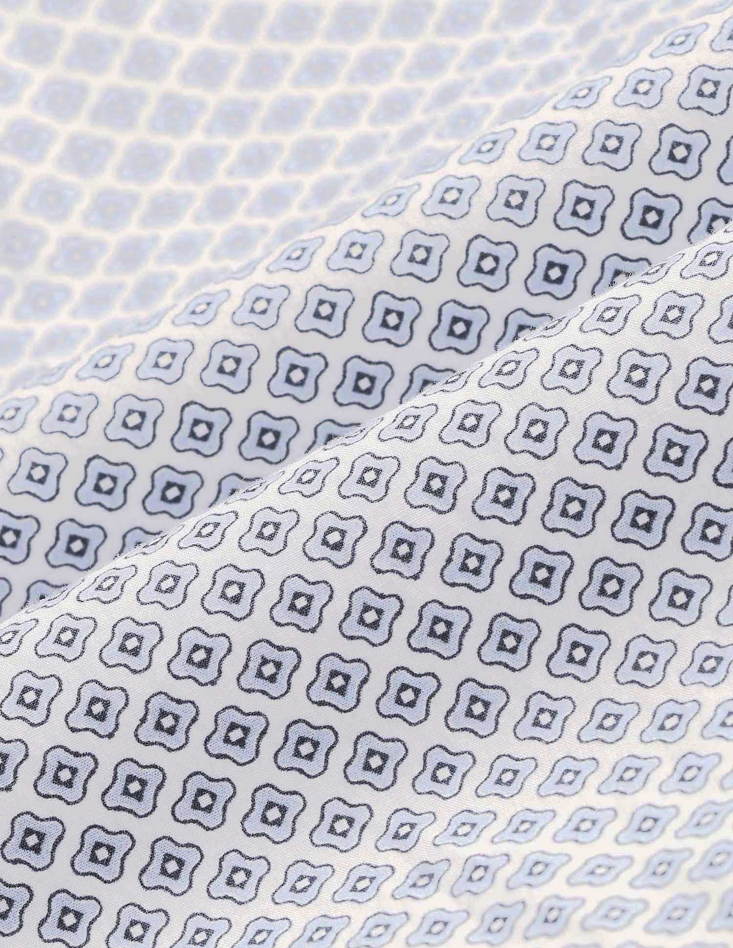 Rounded Cuff Geometric Shirt Blue - U.S. POLO ASSN. | Large