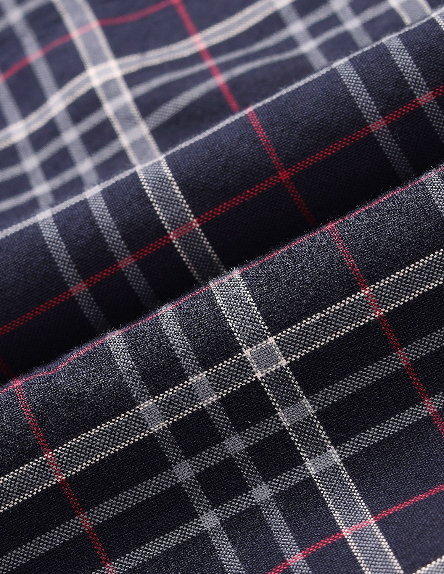 Tailored Fit Checked Shirt Navy - U.S. Polo Assn. India | Large