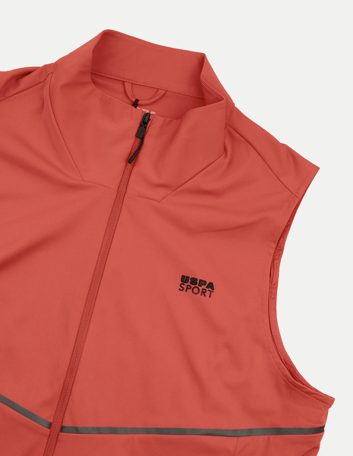 Solid Regular Fit Active Jacket Orange - U.S. Polo Assn. India | Large