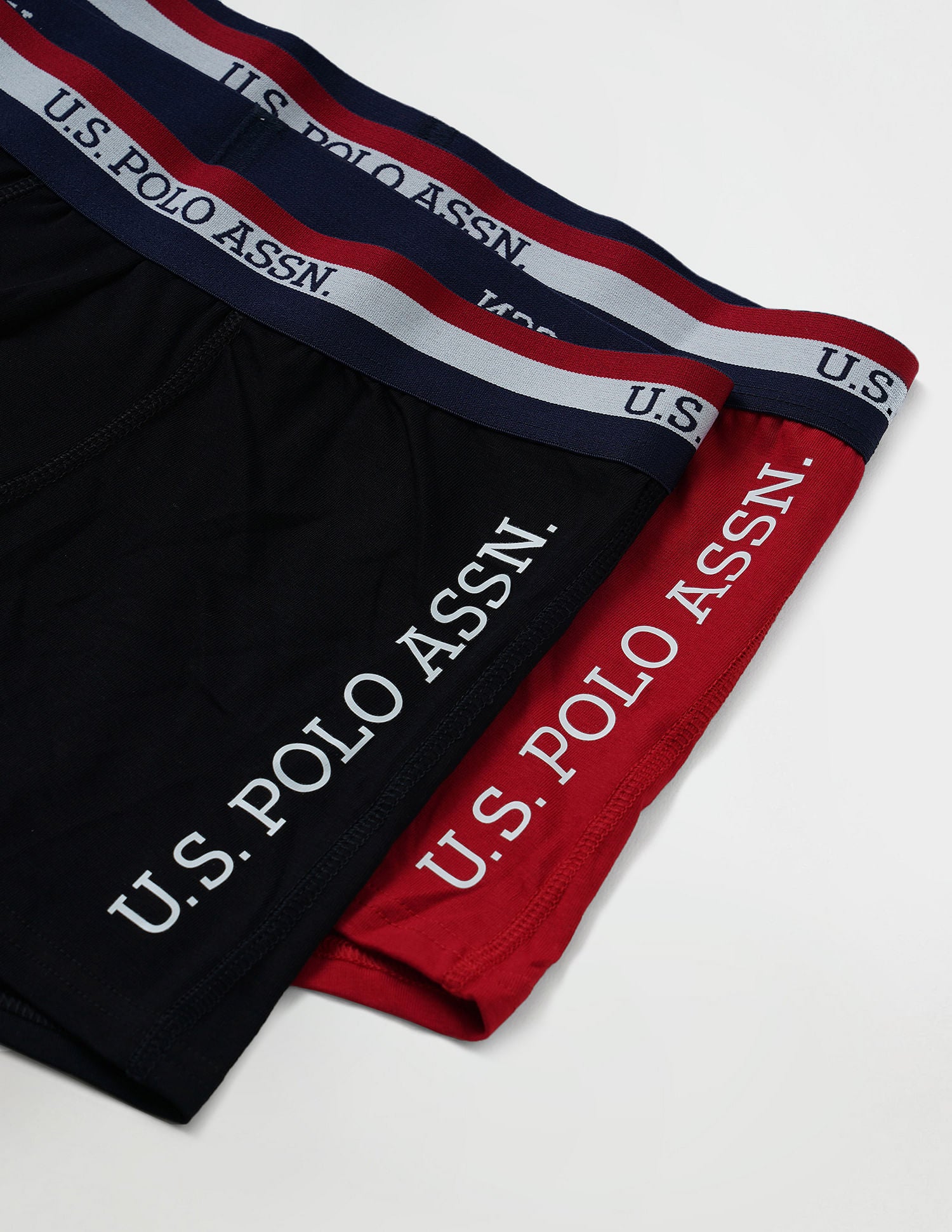 Pack Of 2 Cotton Trunks Black and Red - U.S. POLO ASSN. | Large
