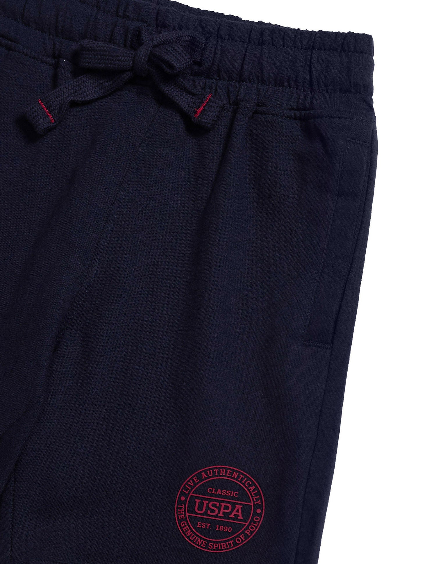 Pure Cotton Mid Rise IKSA Shorts - Pack Of 1 Navy - U.S. POLO ASSN. | Large