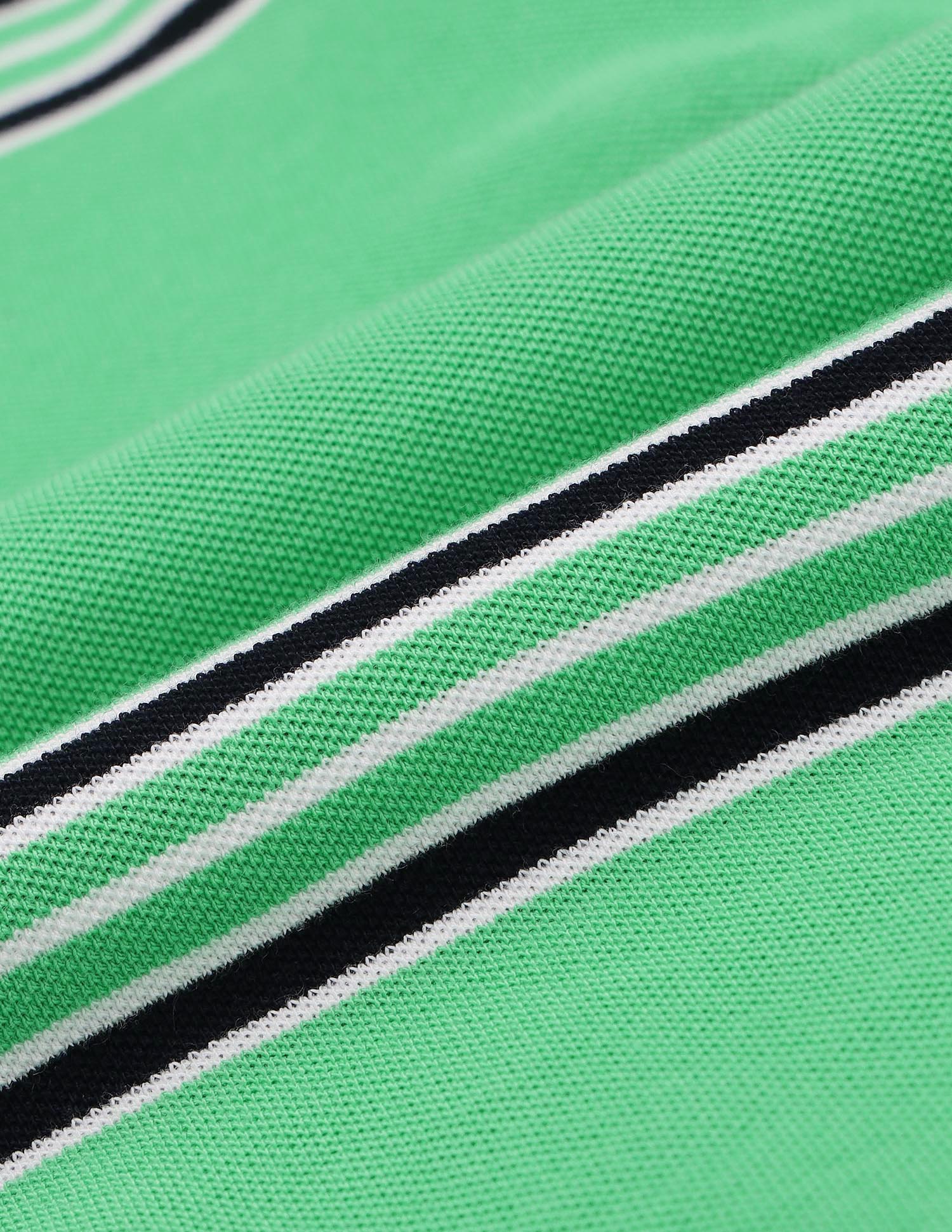 Horizontal Striped Slim Fit Polo Shirt Green - U.S. Polo Assn. India | Large