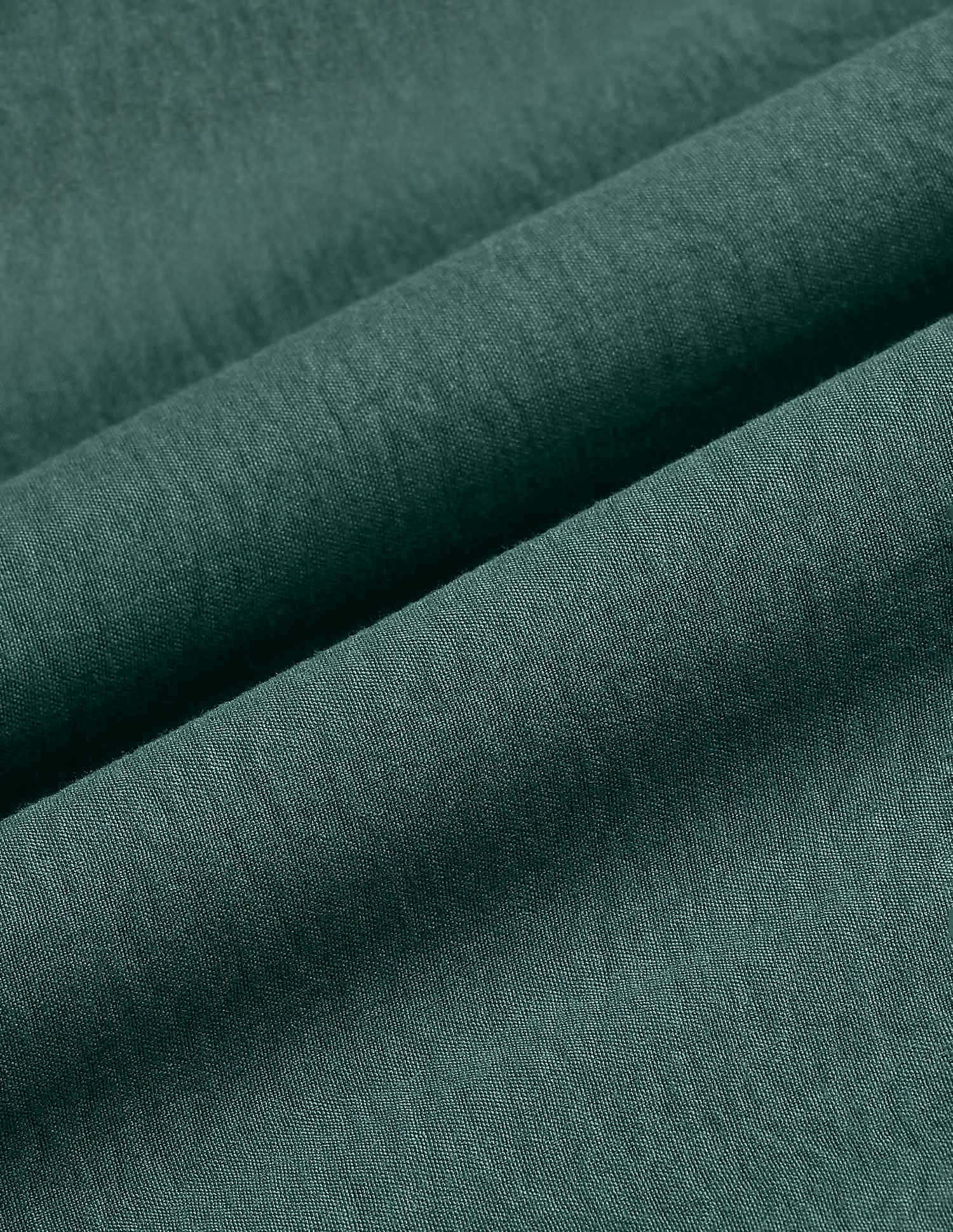 Solid Ruffle Neck Puff Sleeve Top Dark Green - U.S. Polo Assn. India | Large