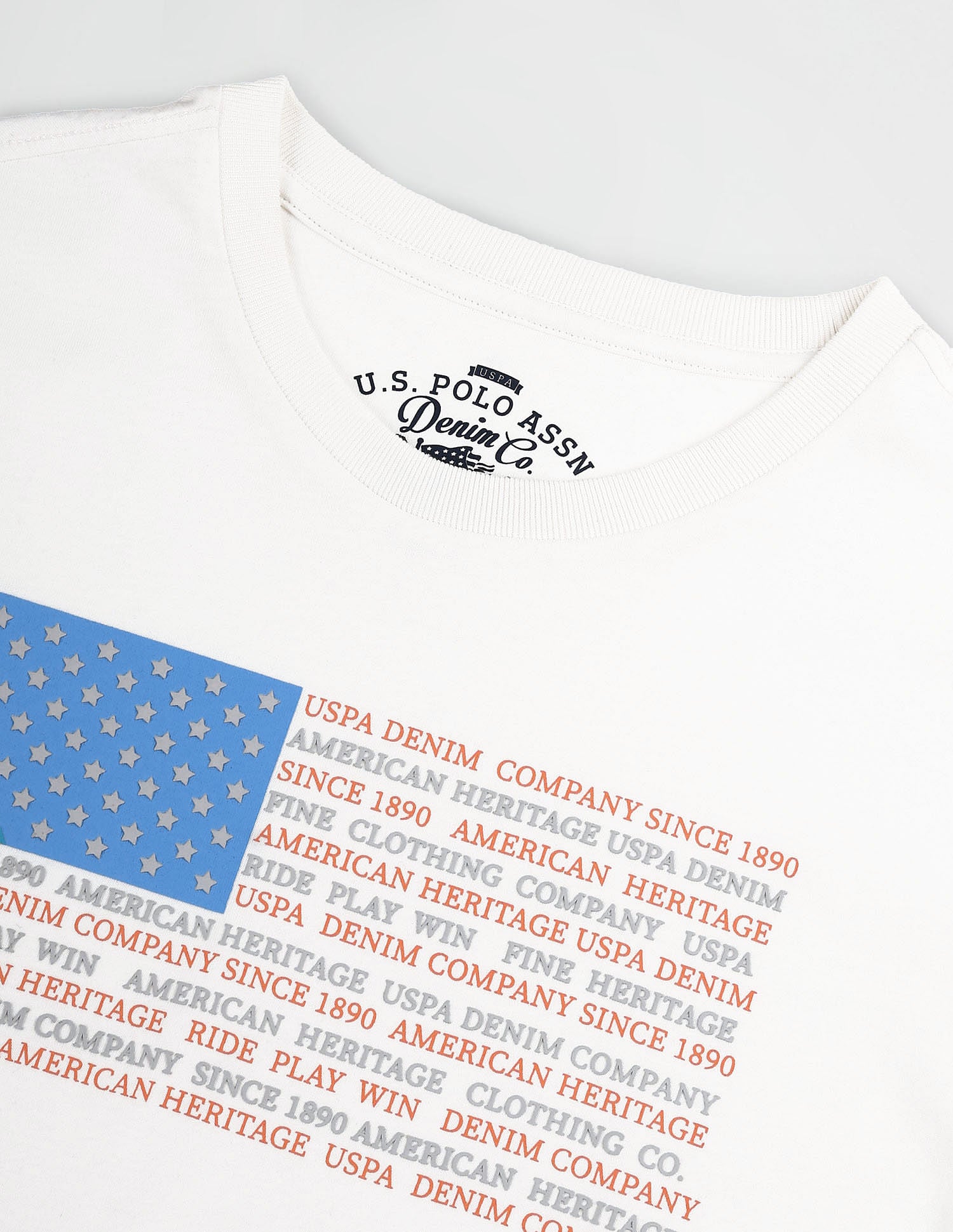 Muscle Fit Brand Print T-Shirt Ivory - U.S. POLO ASSN. | Large