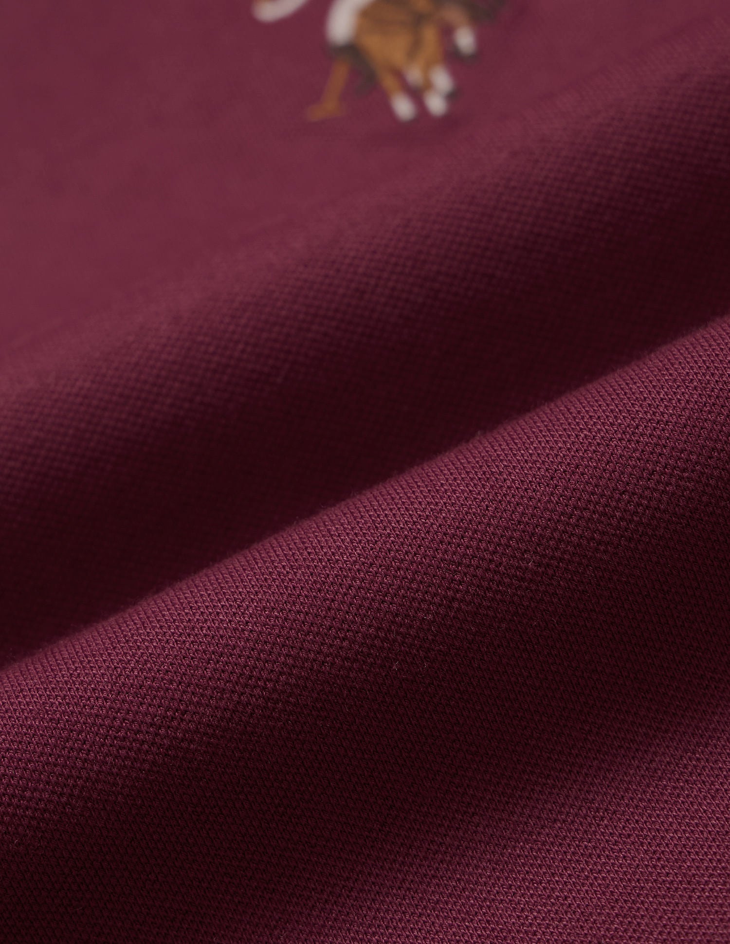 V-Neck Polo Collar Polo Shirt Maroon - U.S. POLO ASSN. | Large