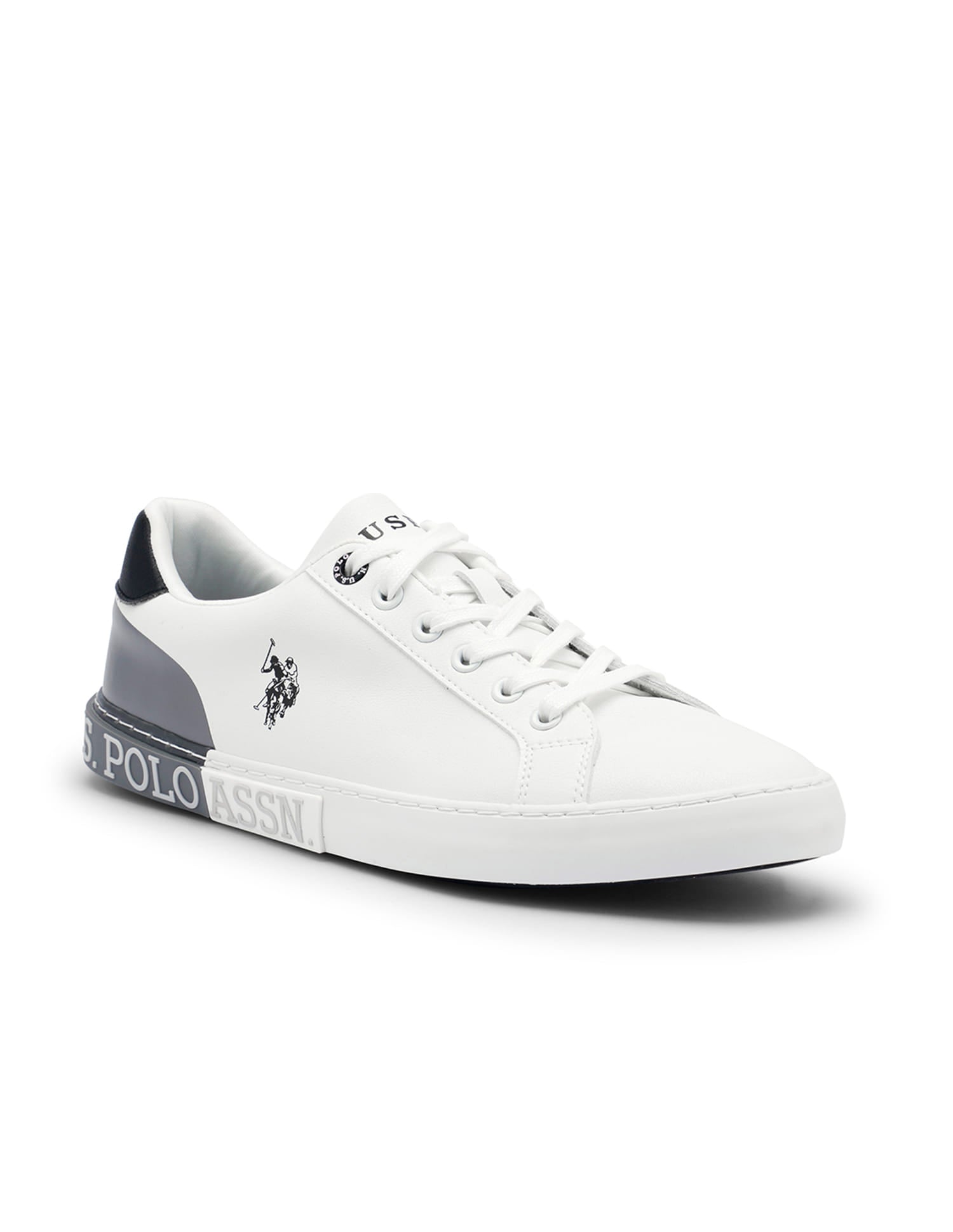 Men Central Lacing Solid Planal Sneakers Grey - U.S. Polo Assn. India | Large