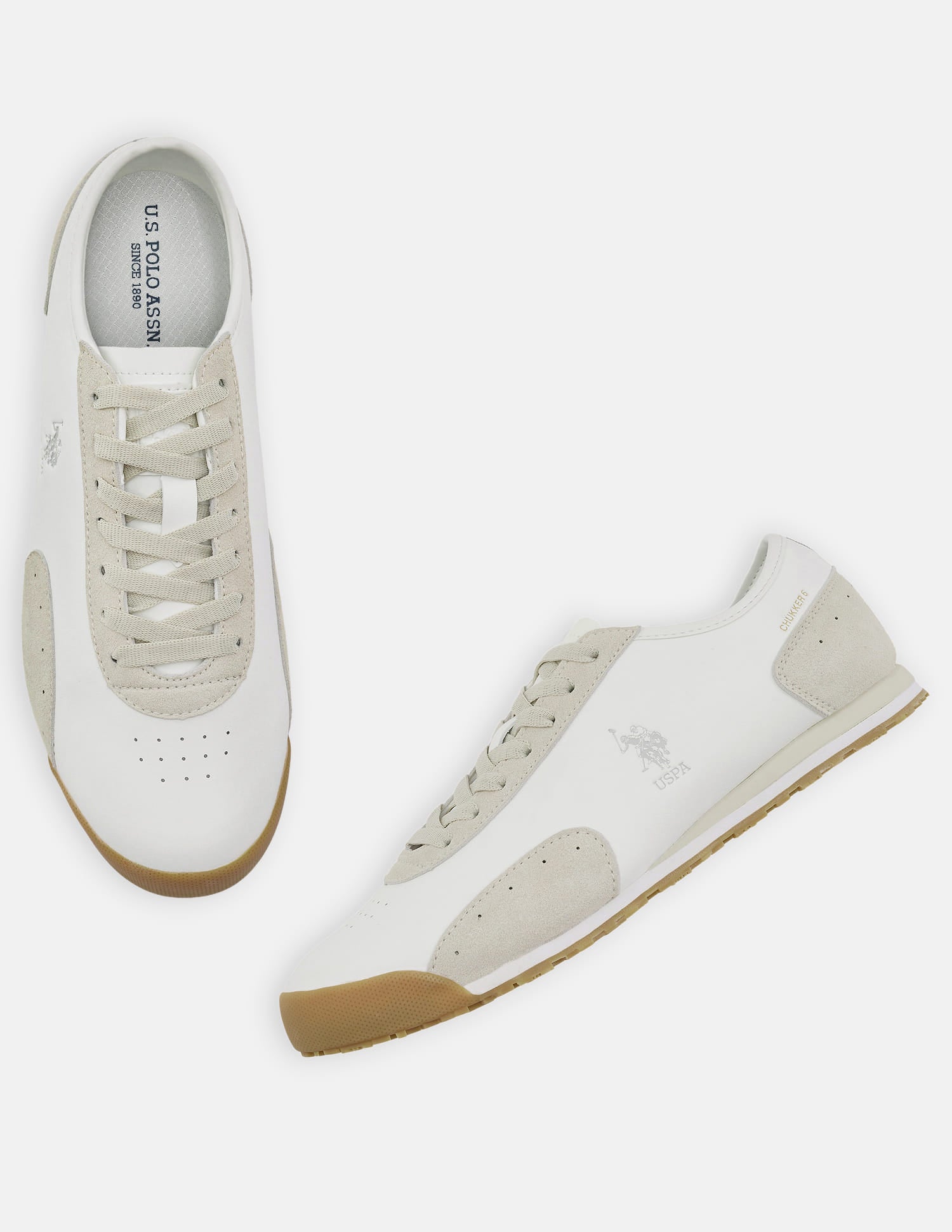 Round Toe Chukker 6 Suede Sneakers Off white - U.S. Polo Assn. India | Large