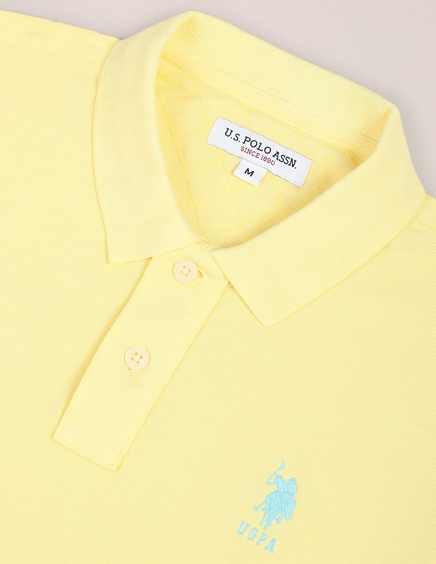 Ombre Cotton Polo Shirt Yellow - U.S. Polo Assn. India | Large