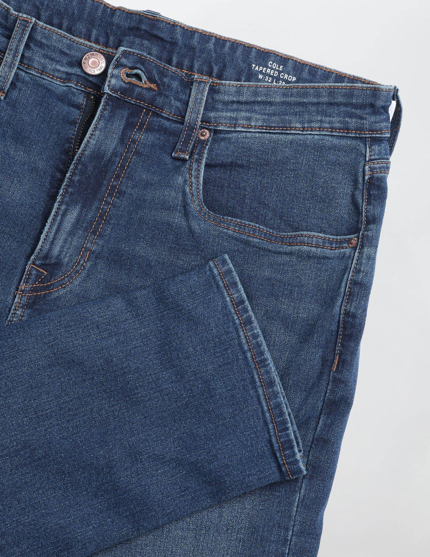 Solid Slim Tapered Fit Jeans Blue - U.S. Polo Assn. India | Large