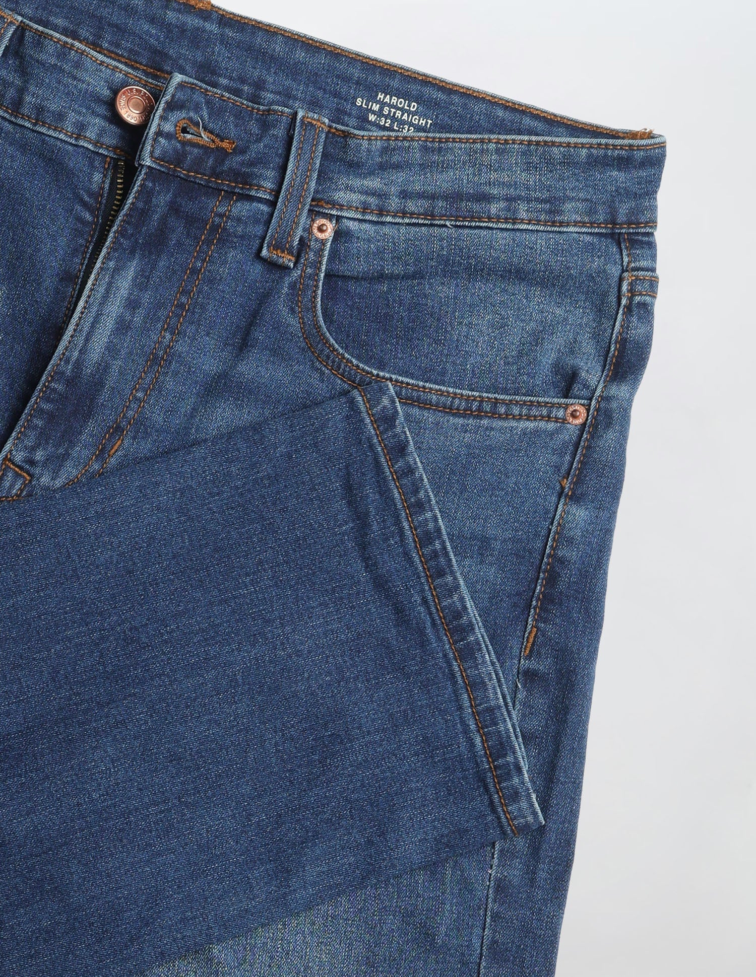 Harold Slim Straight Fit Blue Jeans Dark Indigo - U.S. Polo Assn. India | Large