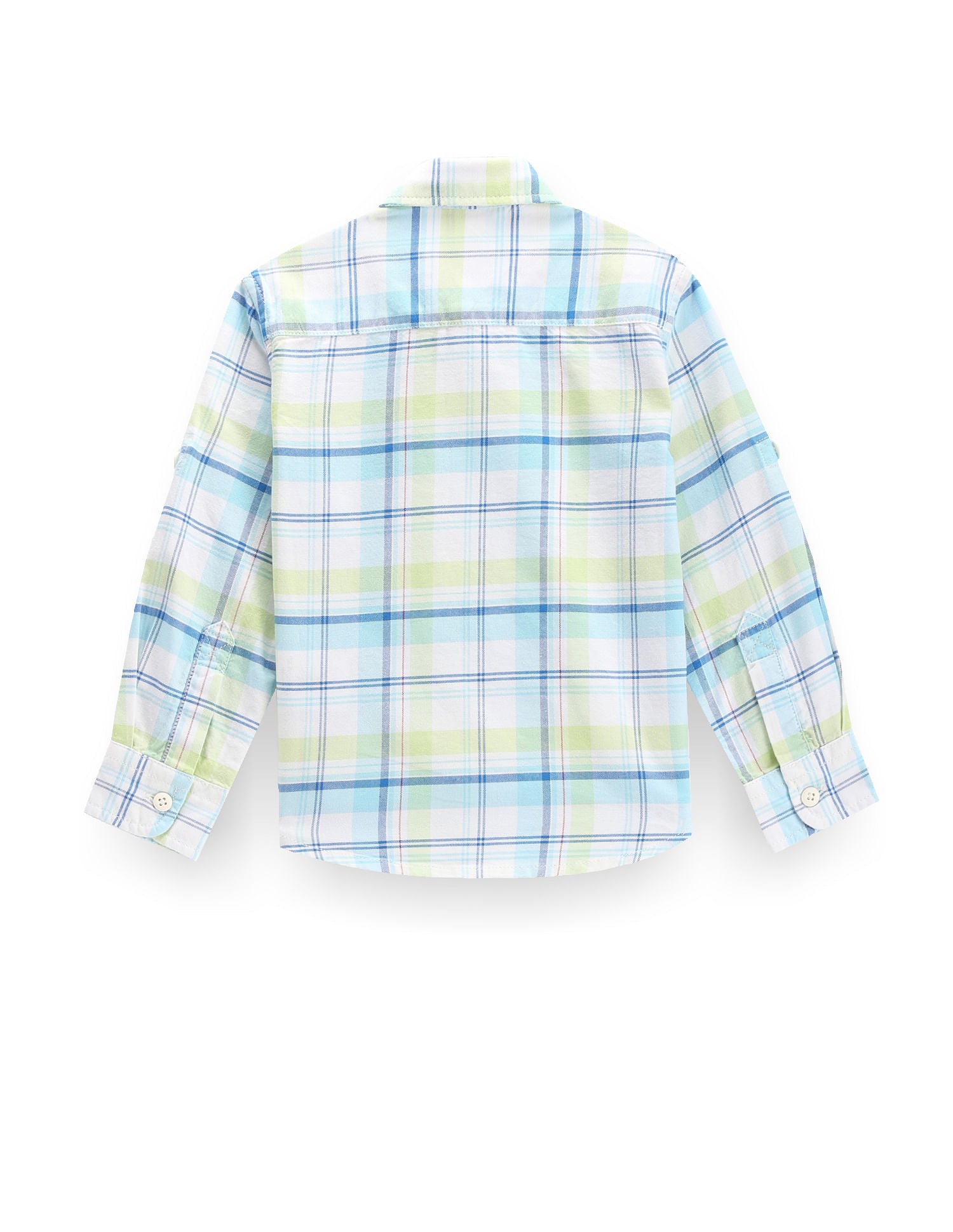 Boys Cutaway Collar Plaid Check Shirt Light Blue - U.S. POLO ASSN. | Large