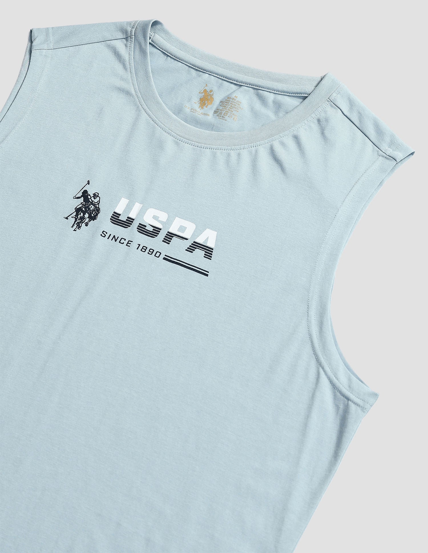 Solid Cotton OEV06 Vest - Pack Of 1 Lt Blue - U.S. POLO ASSN. | Large