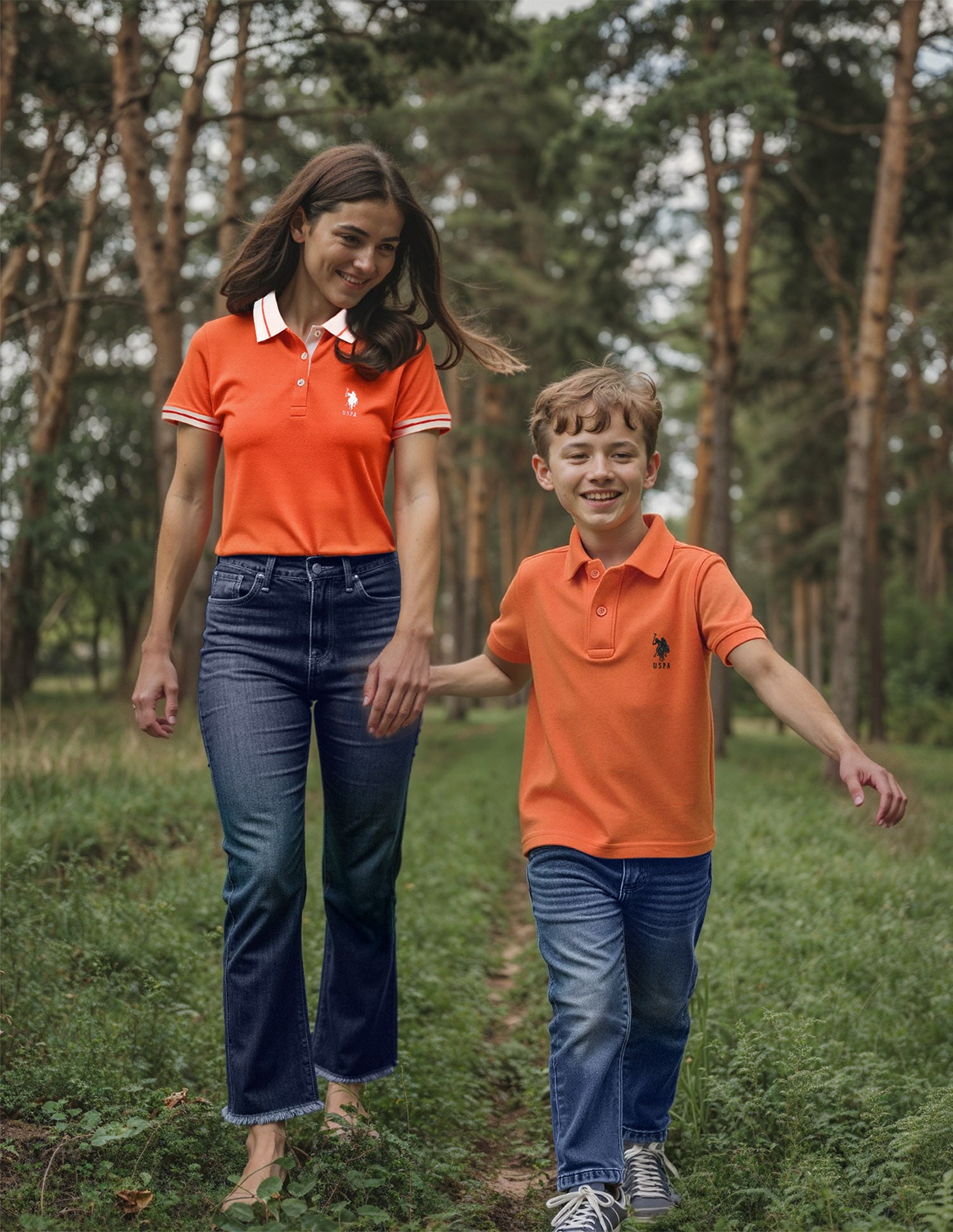 Boys Pure Cotton Regular Polo Shirt Orange - U.S. POLO ASSN. | Large